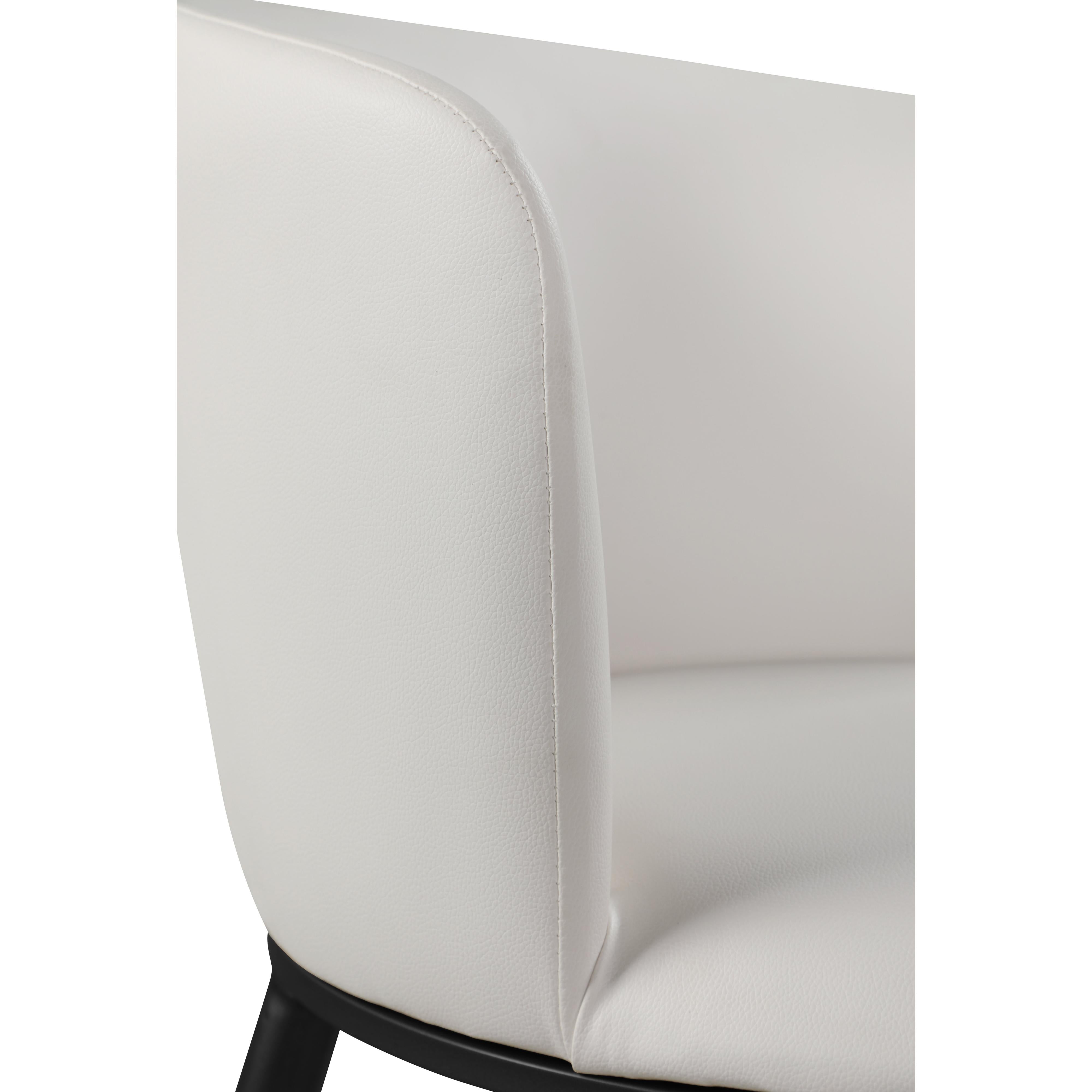 Meridian Skylar White Vegan Leather Dining Chair