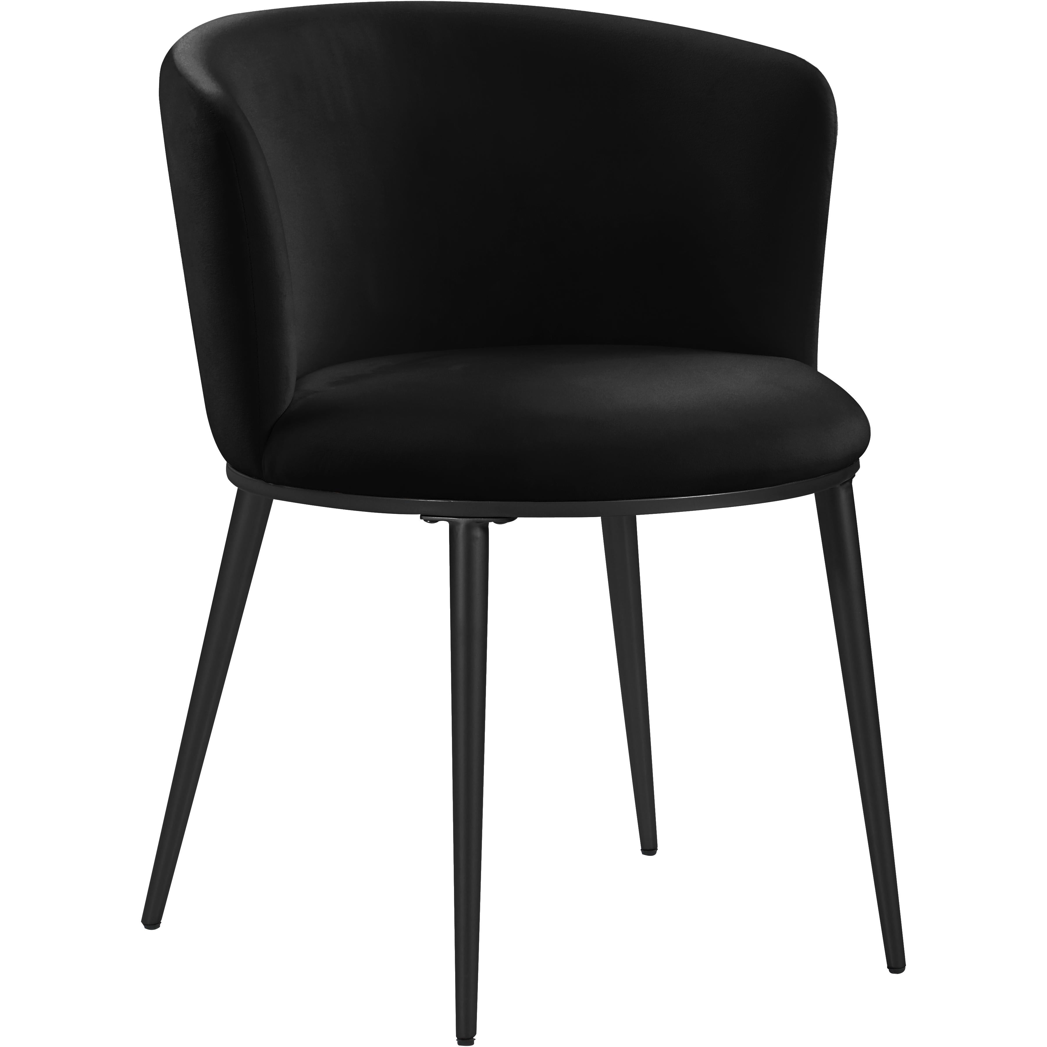 Meridian Skylar Black Velvet Dining Chair