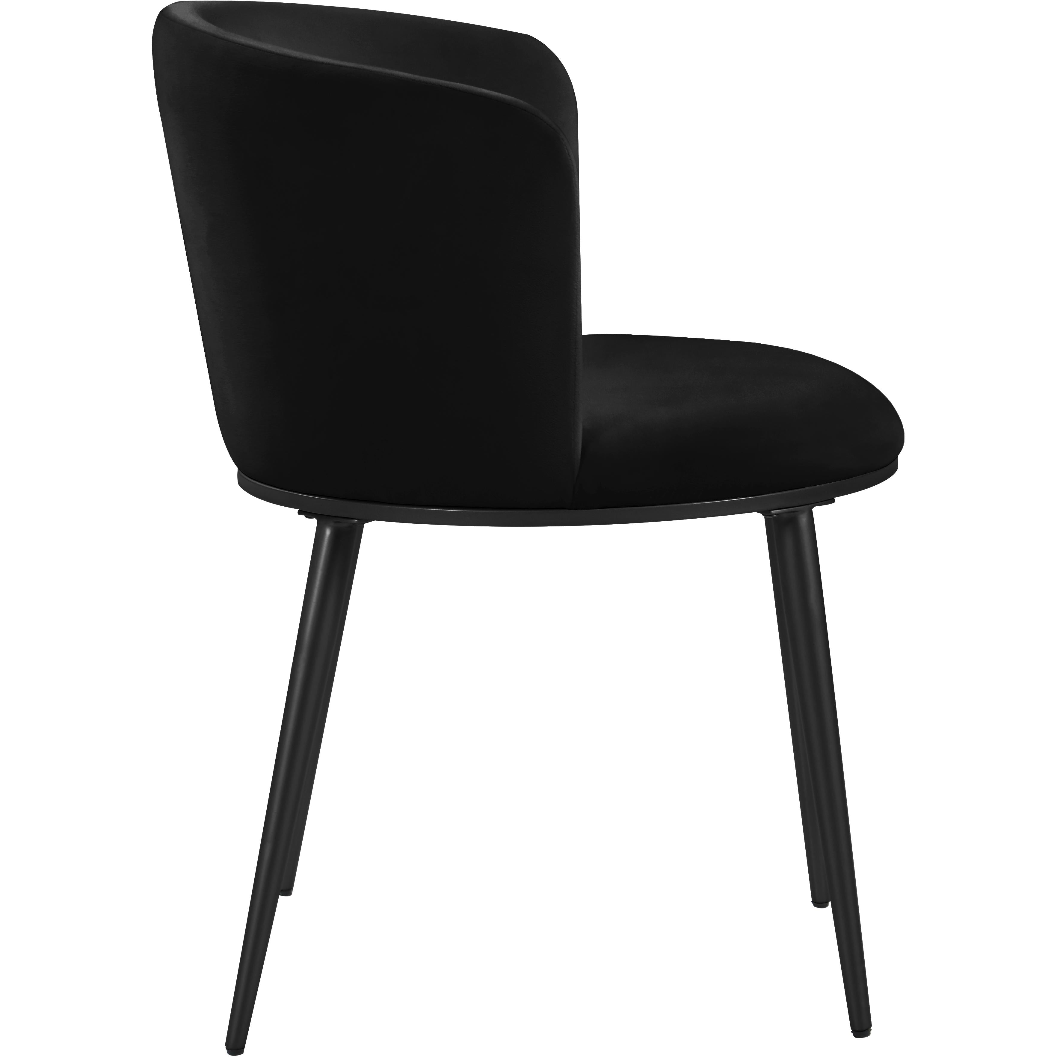 Meridian Skylar Black Velvet Dining Chair