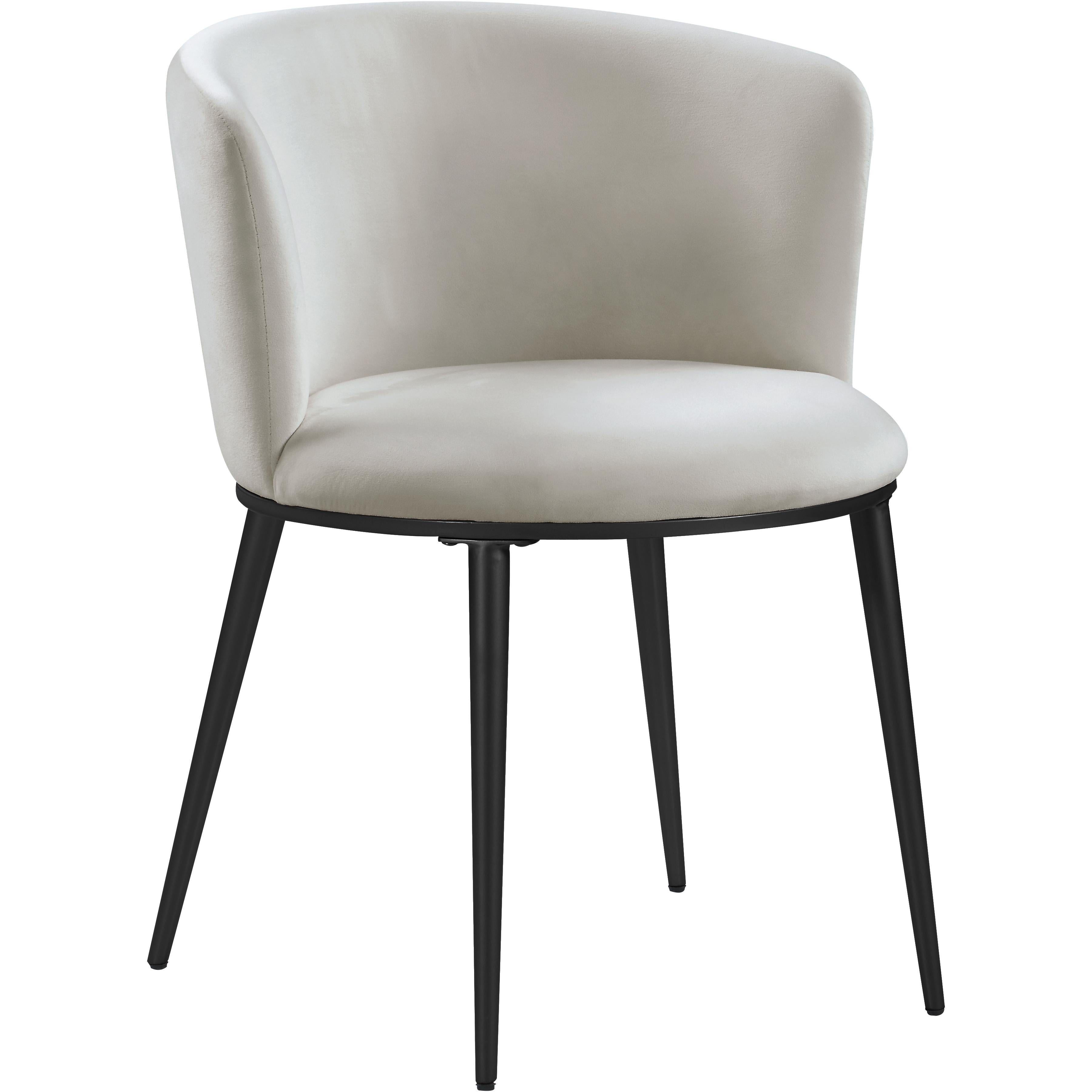 Meridian Skylar Cream Velvet Dining Chair