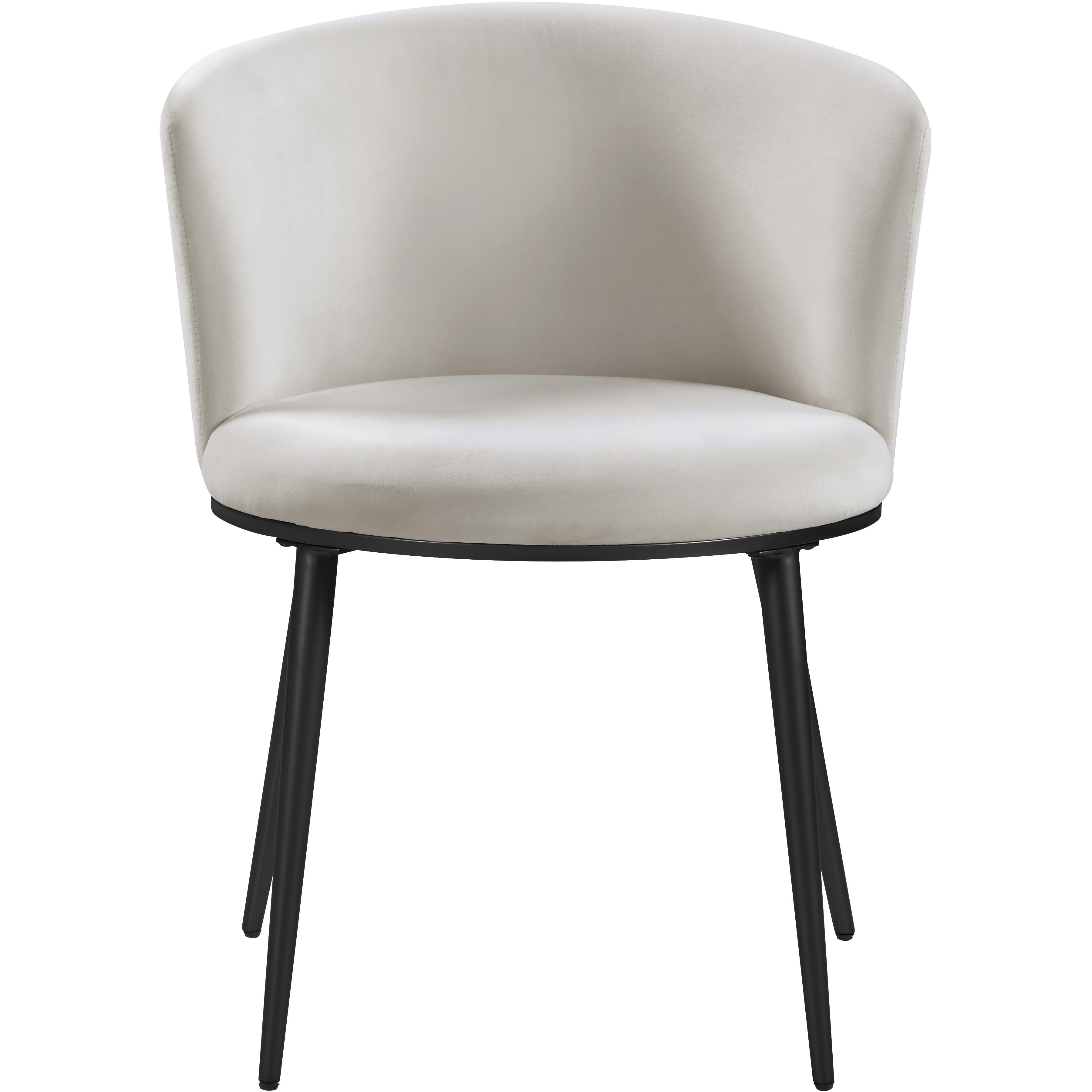 Meridian Skylar Cream Velvet Dining Chair