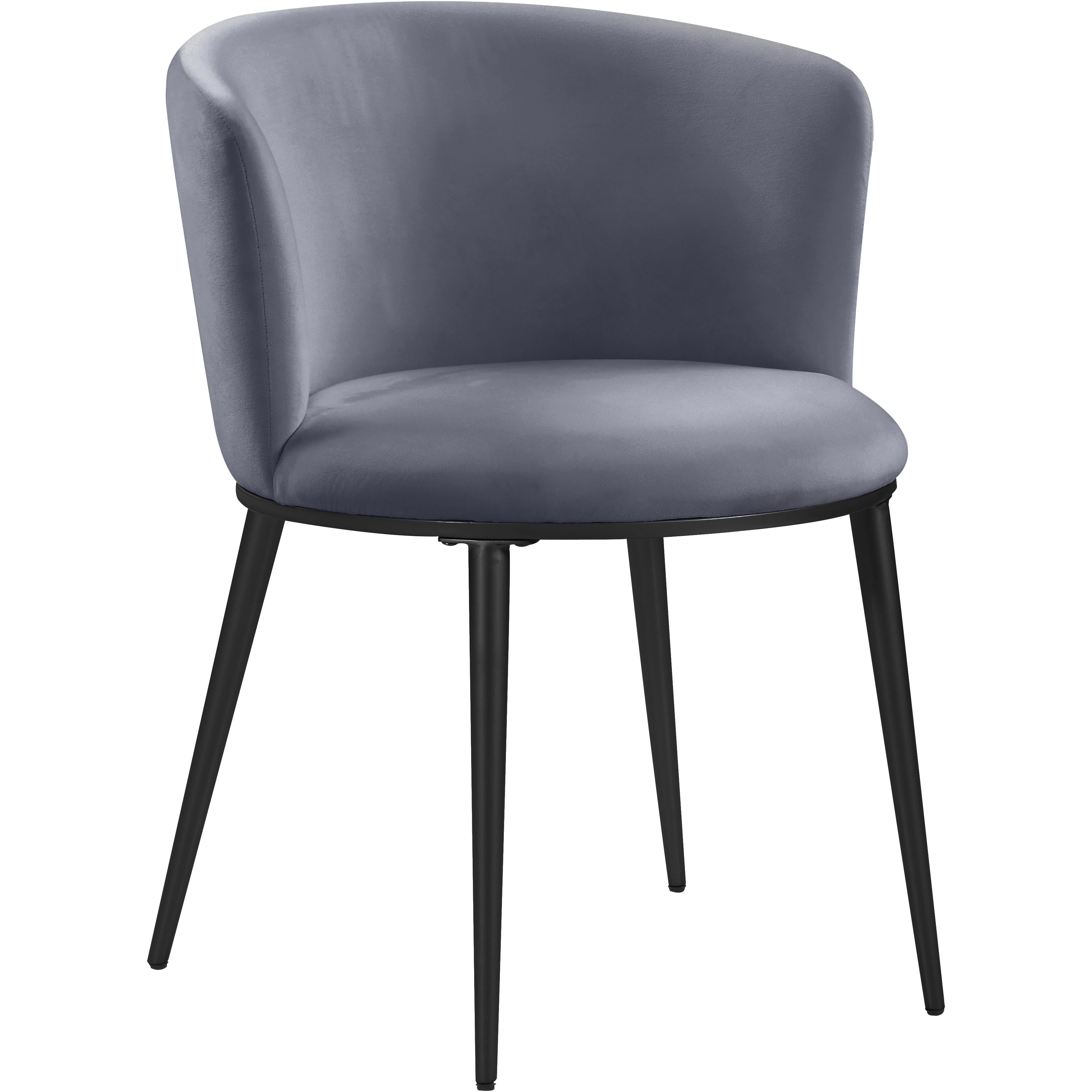 Meridian Skylar Grey Velvet Dining Chair