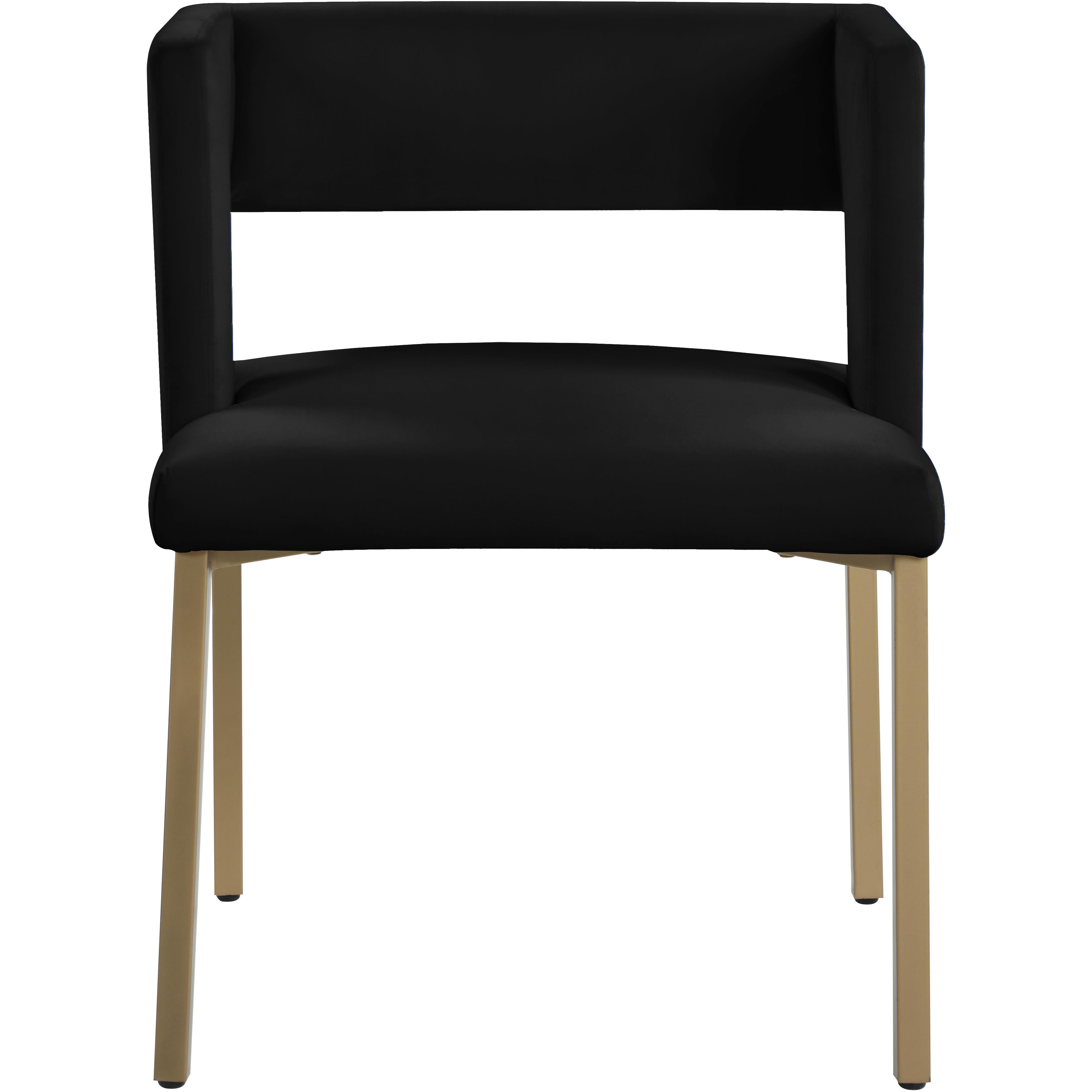 Meridian Caleb Black Velvet Dining Chair