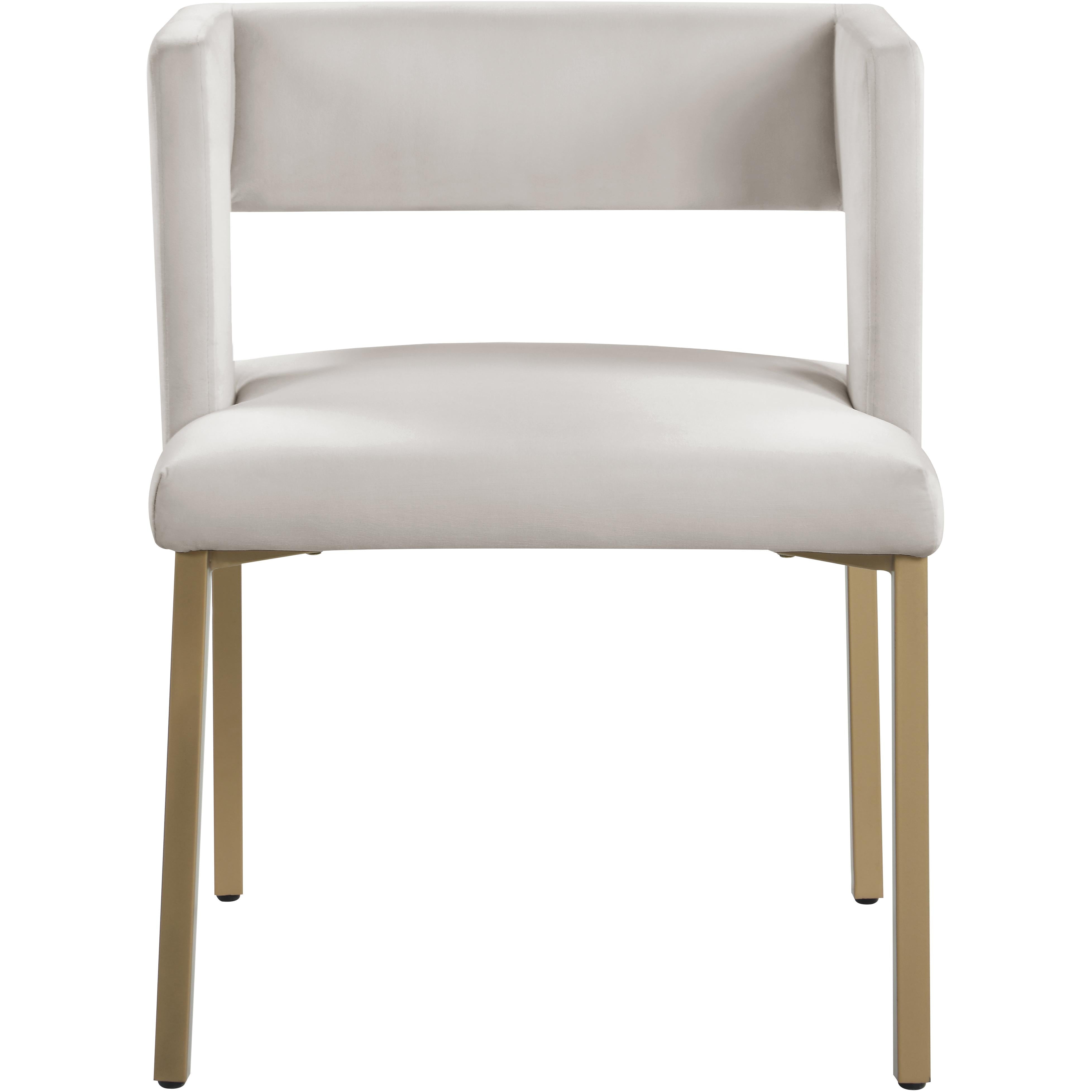 Meridian Caleb Cream Velvet Dining Chair