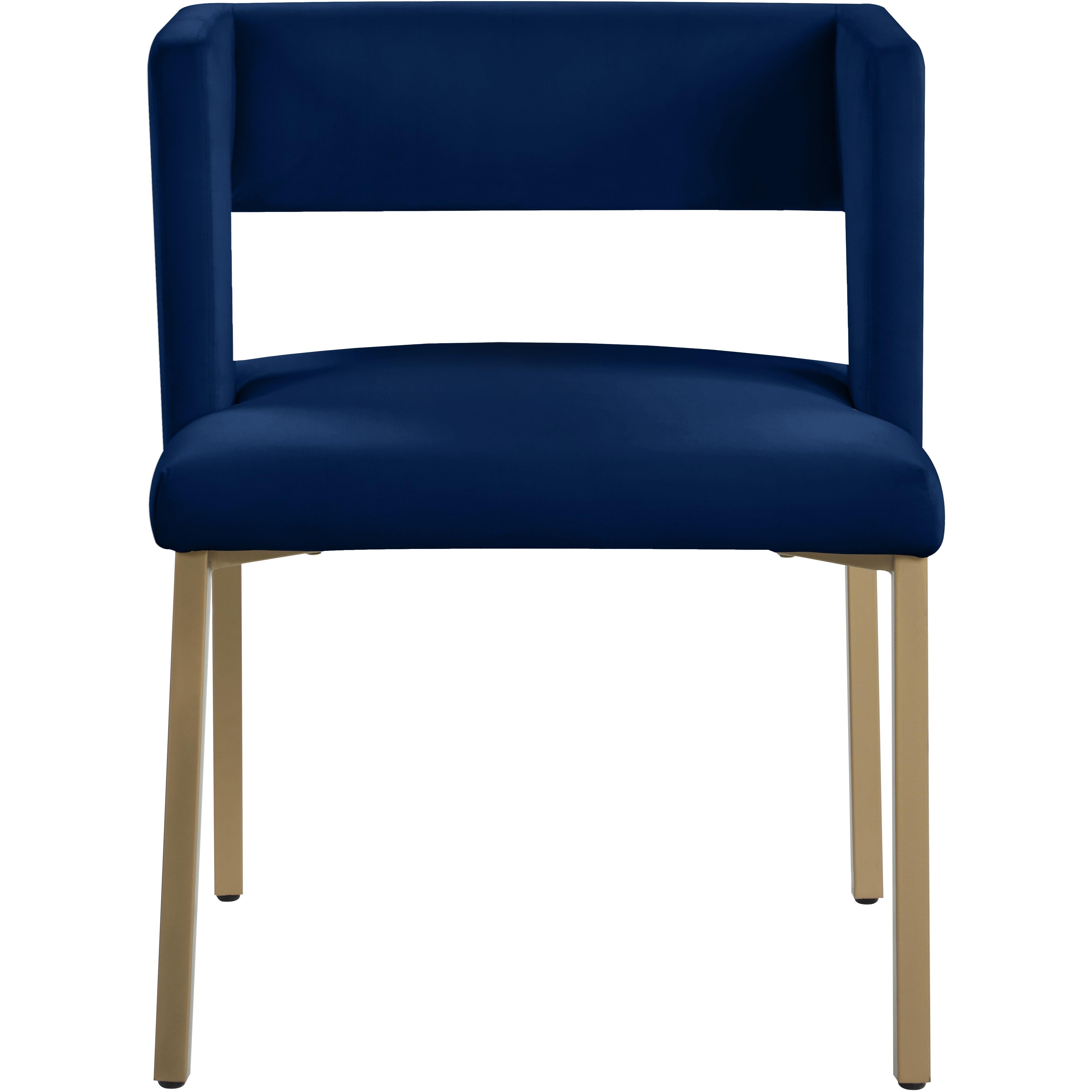 Meridian Caleb Navy Velvet Dining Chair