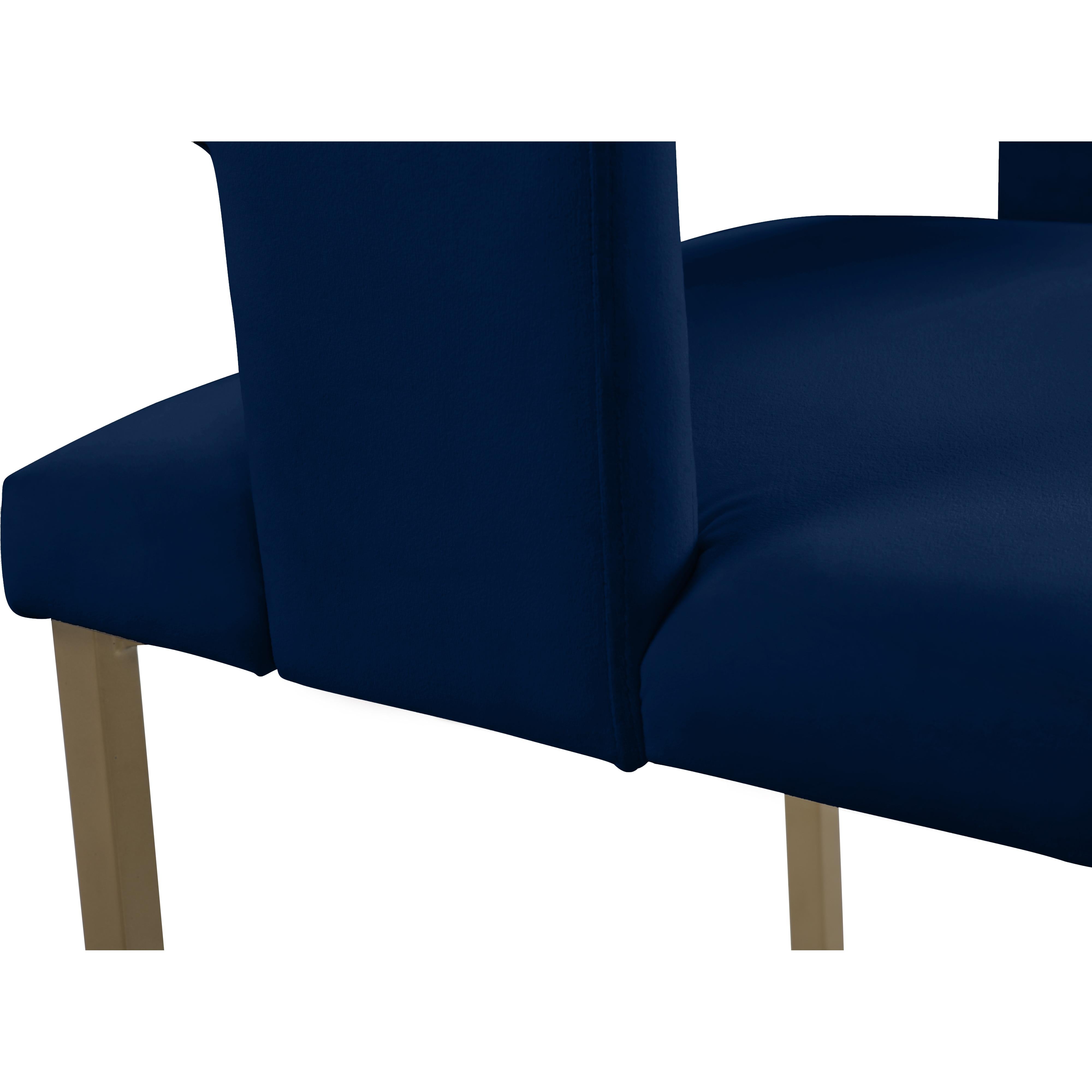 Meridian Caleb Navy Velvet Dining Chair