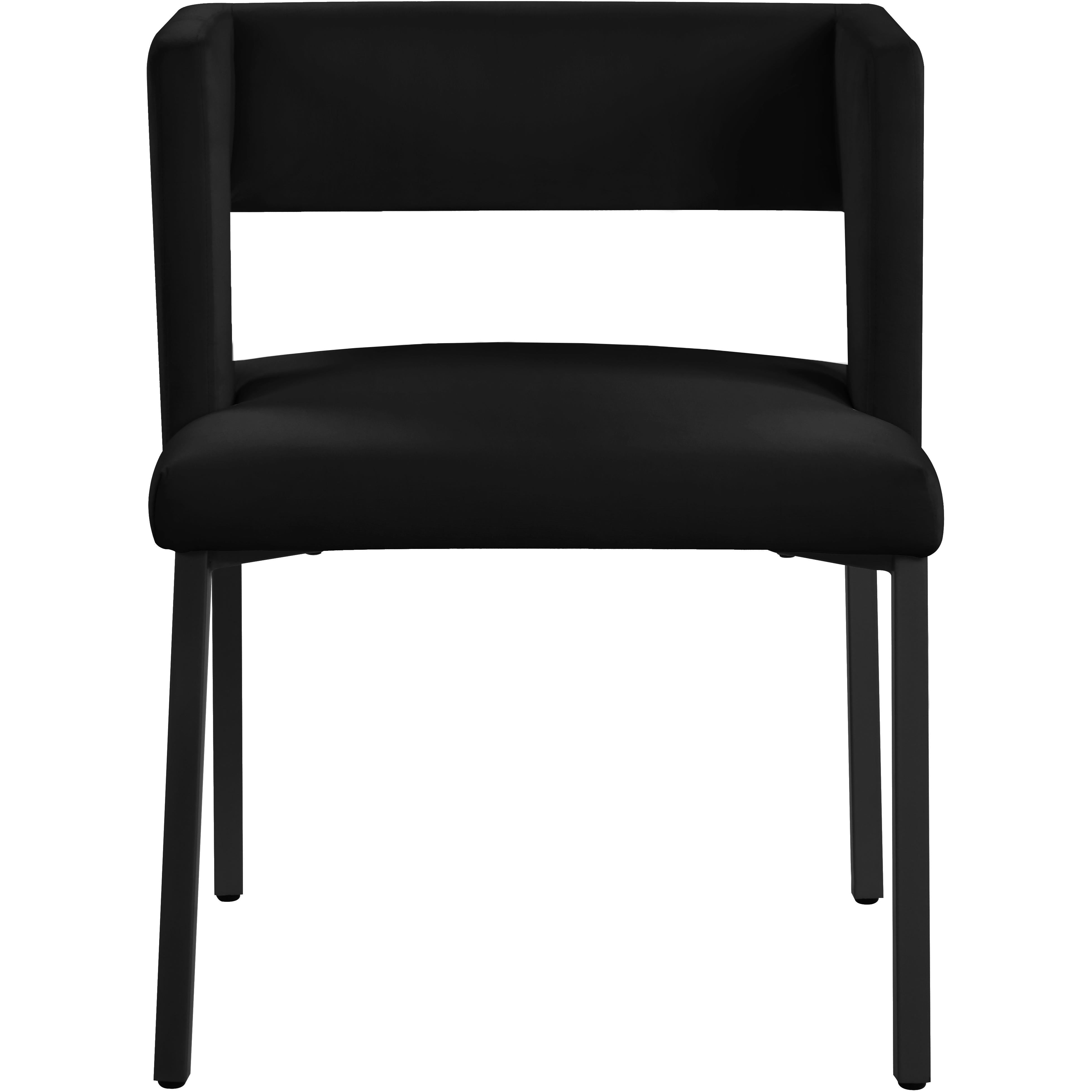 Meridian Caleb Black Velvet Dining Chair