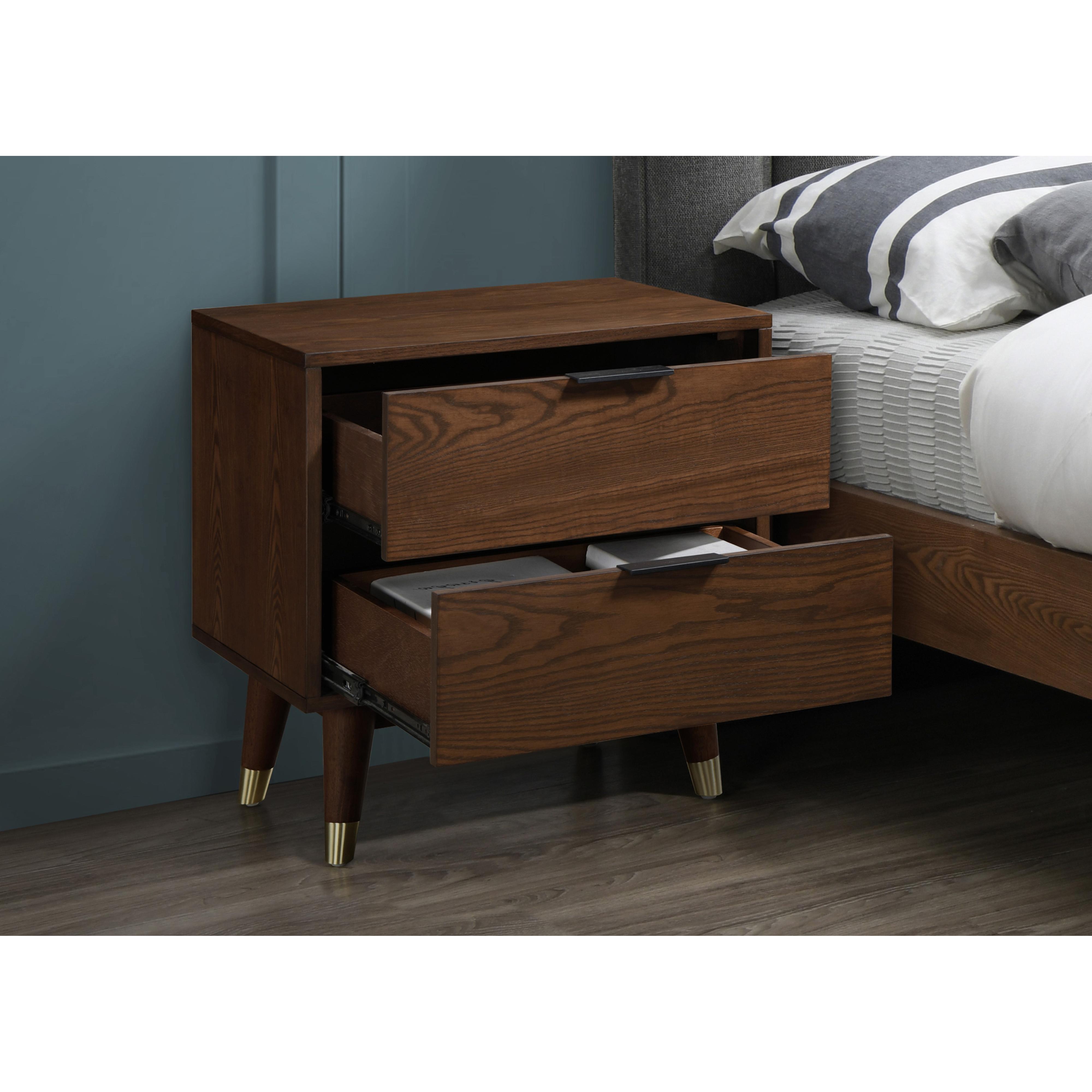 Meridian Vance Walnut Night Stand