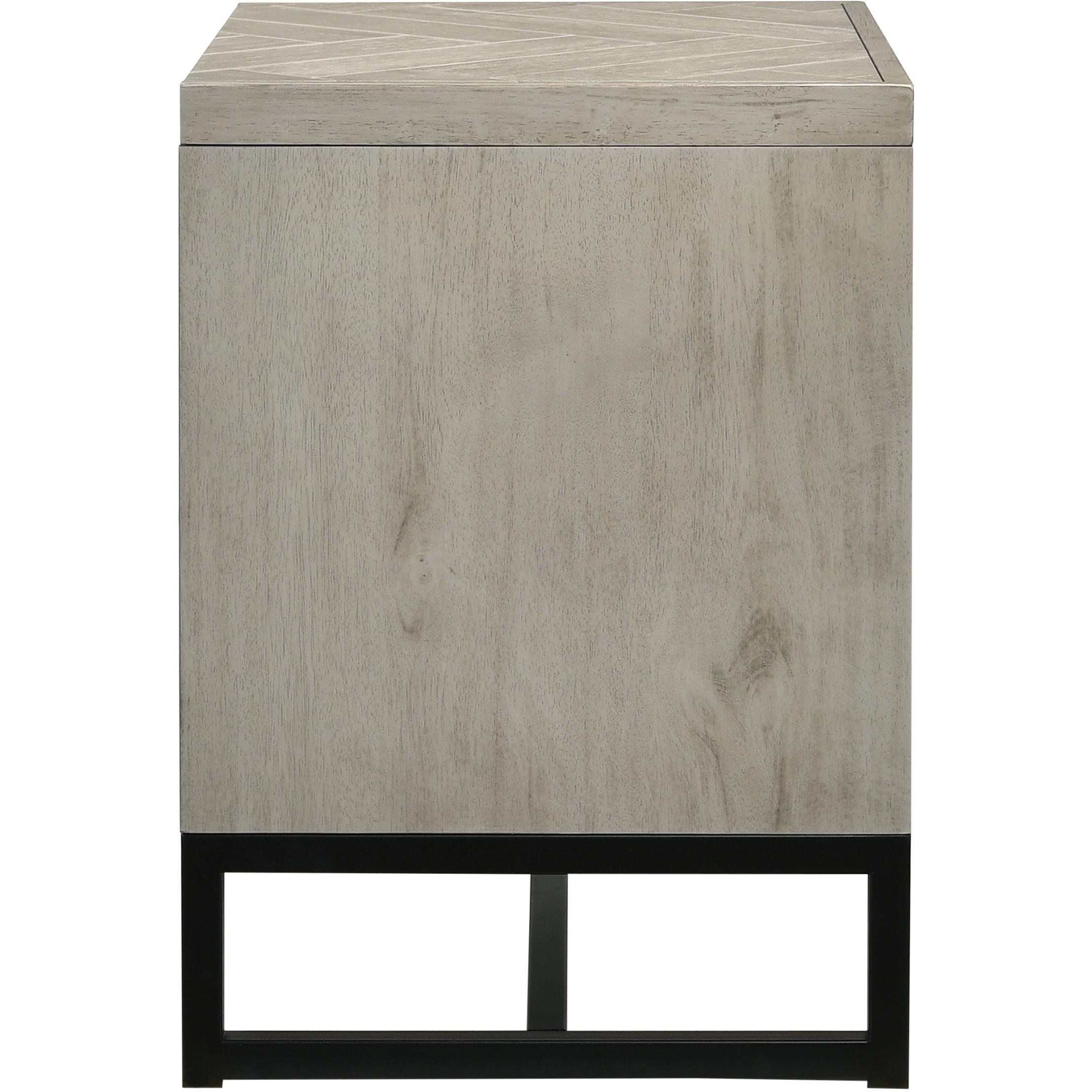 Meridian Weston Grey Stone Night Stand