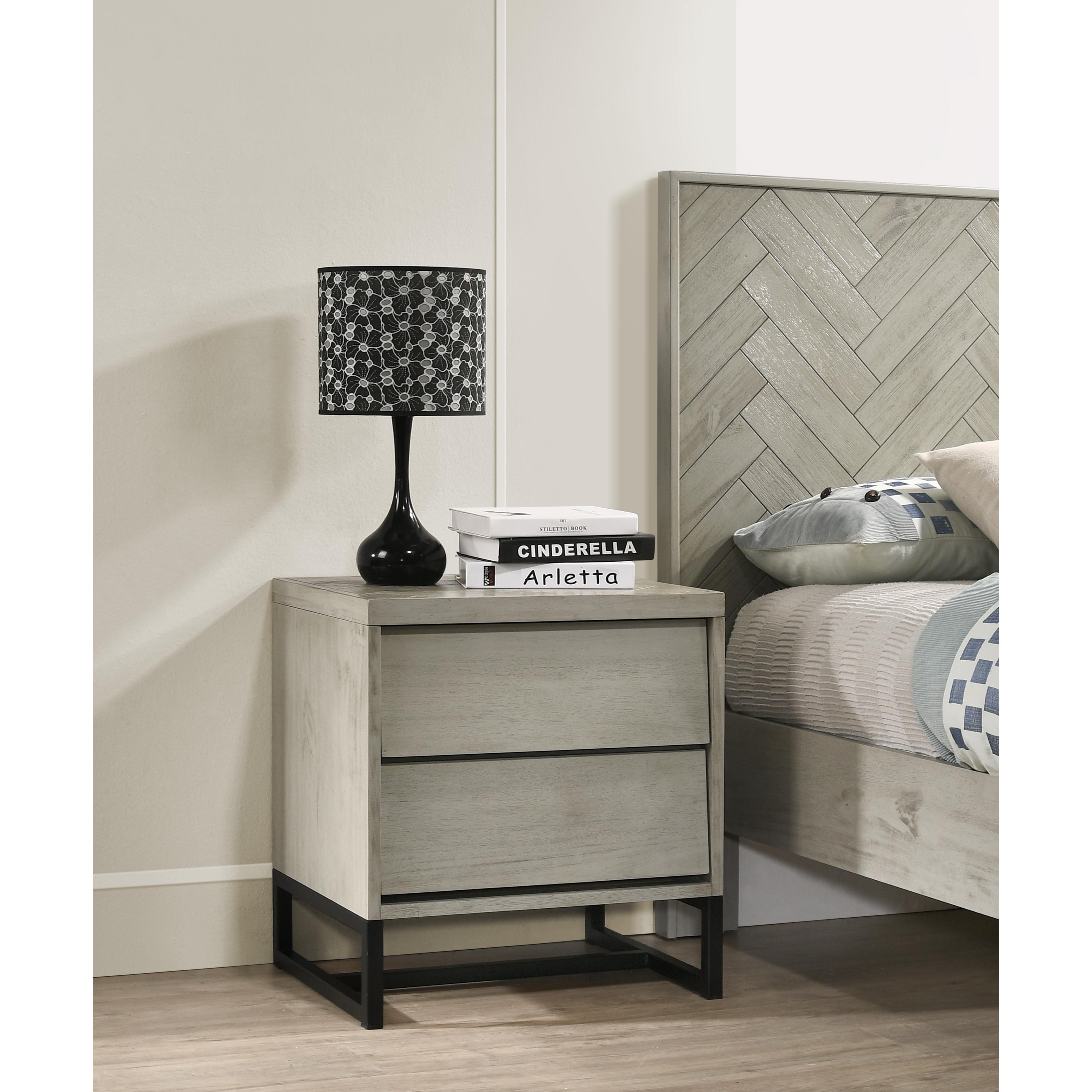 Meridian Weston Grey Stone Night Stand