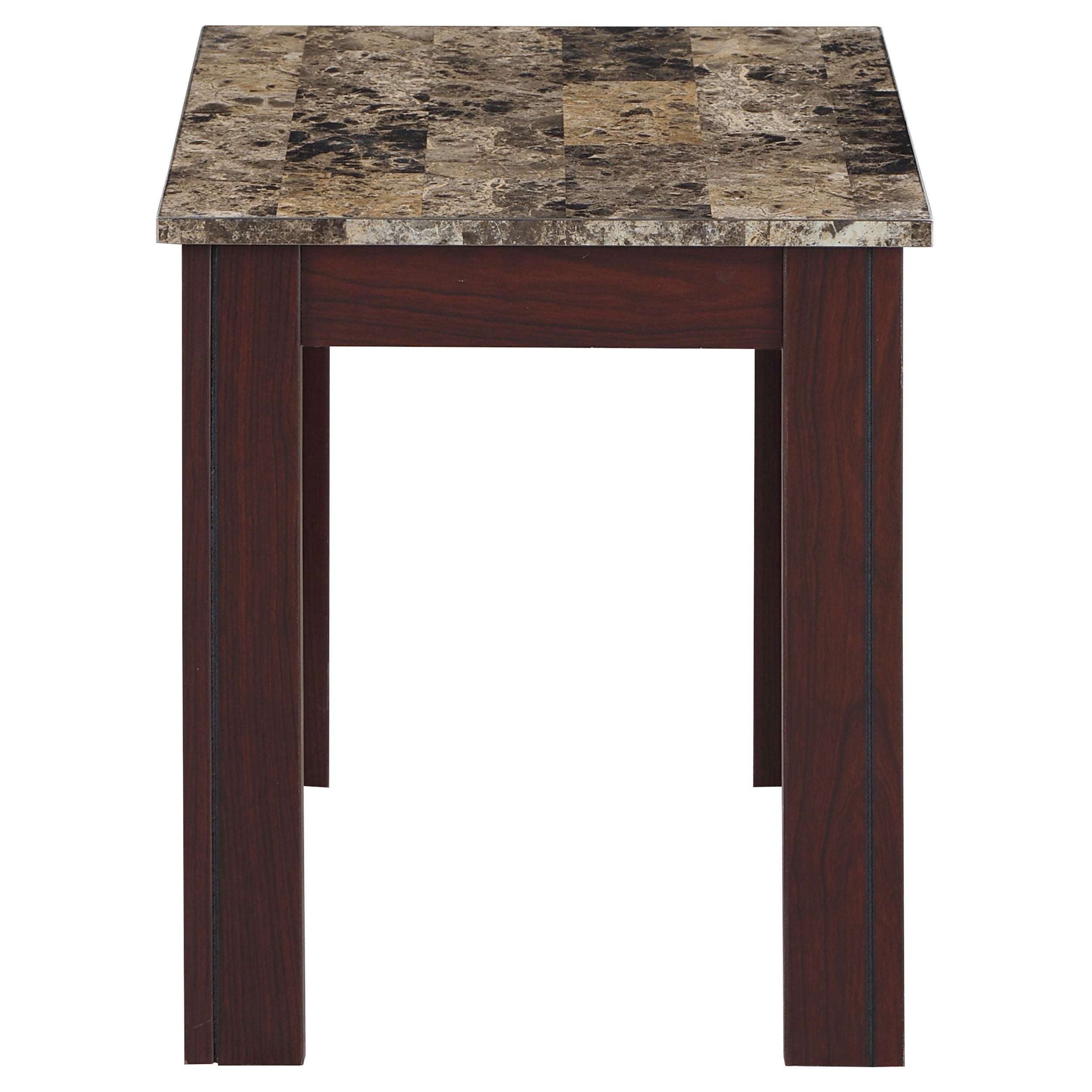 Rhodes 3-piece Faux Marble Top Occasional Set Brown