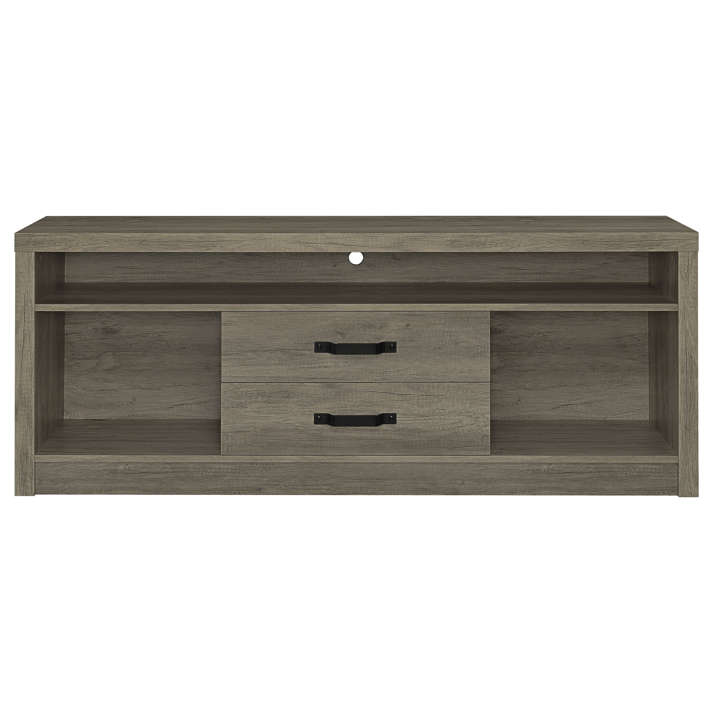 Burke 3-piece Entertainment Center Grey Driftwood