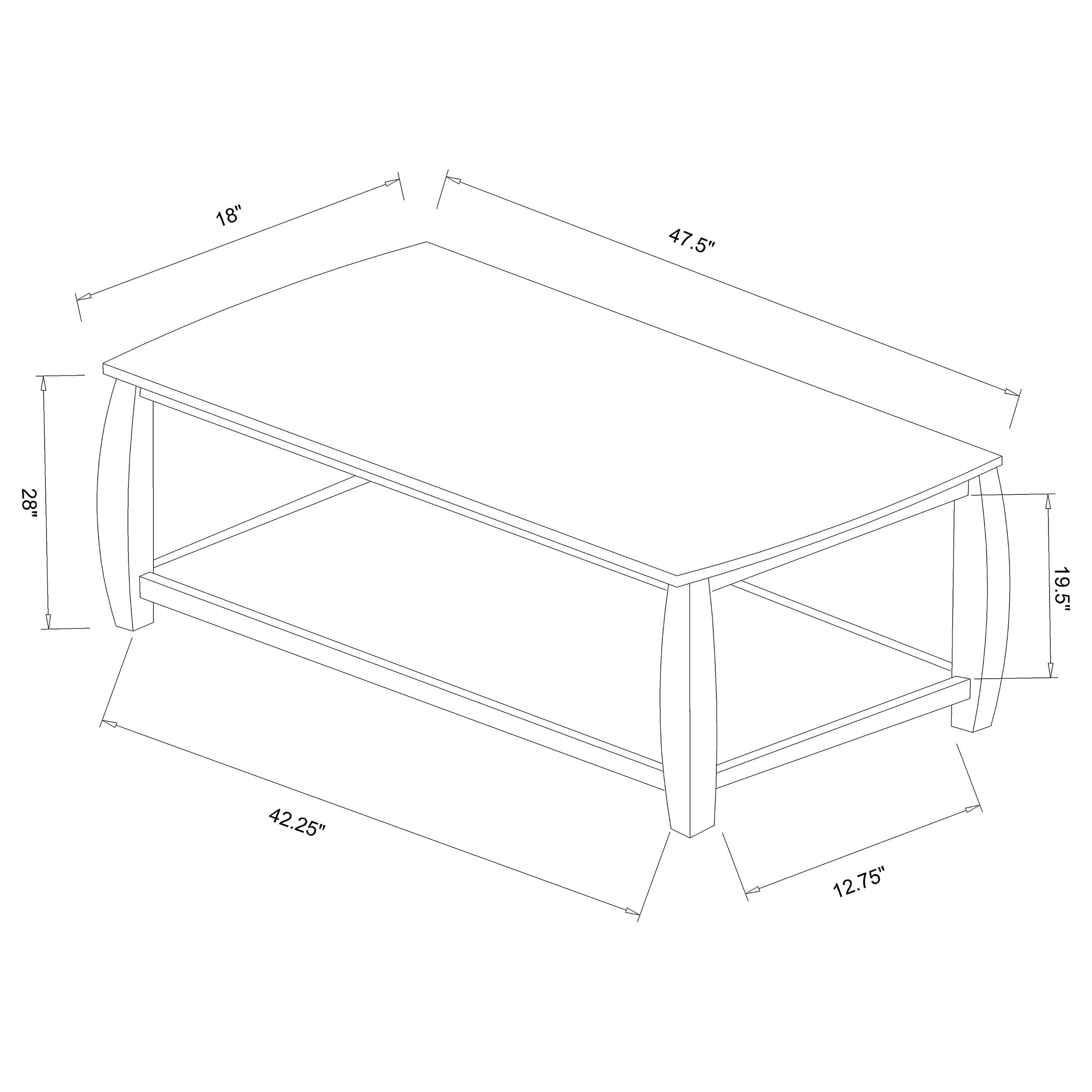 Dixon Rectangular Sofa Table with Lower Shelf Espresso