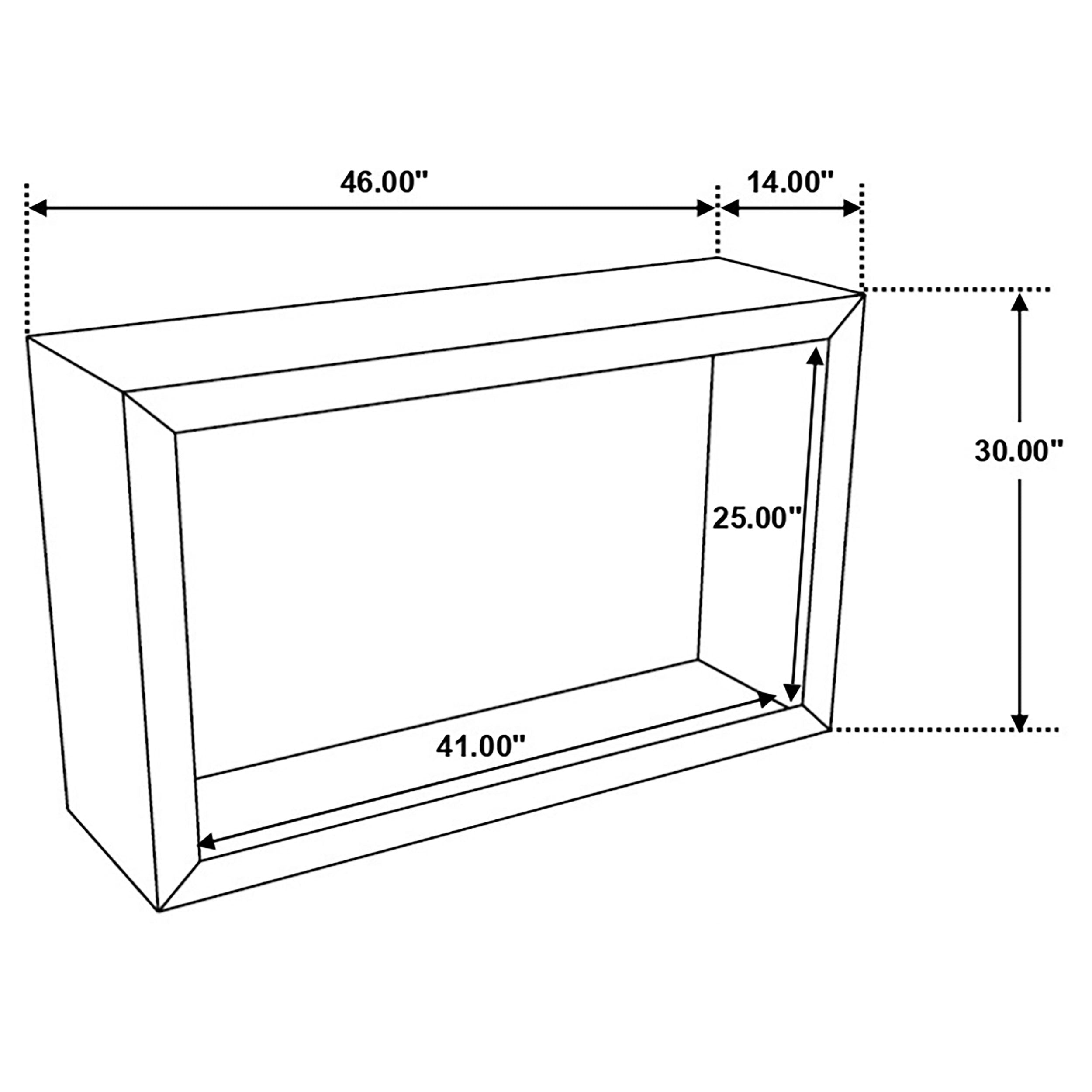 Benton Rectangular Solid Wood Sofa Table Natural