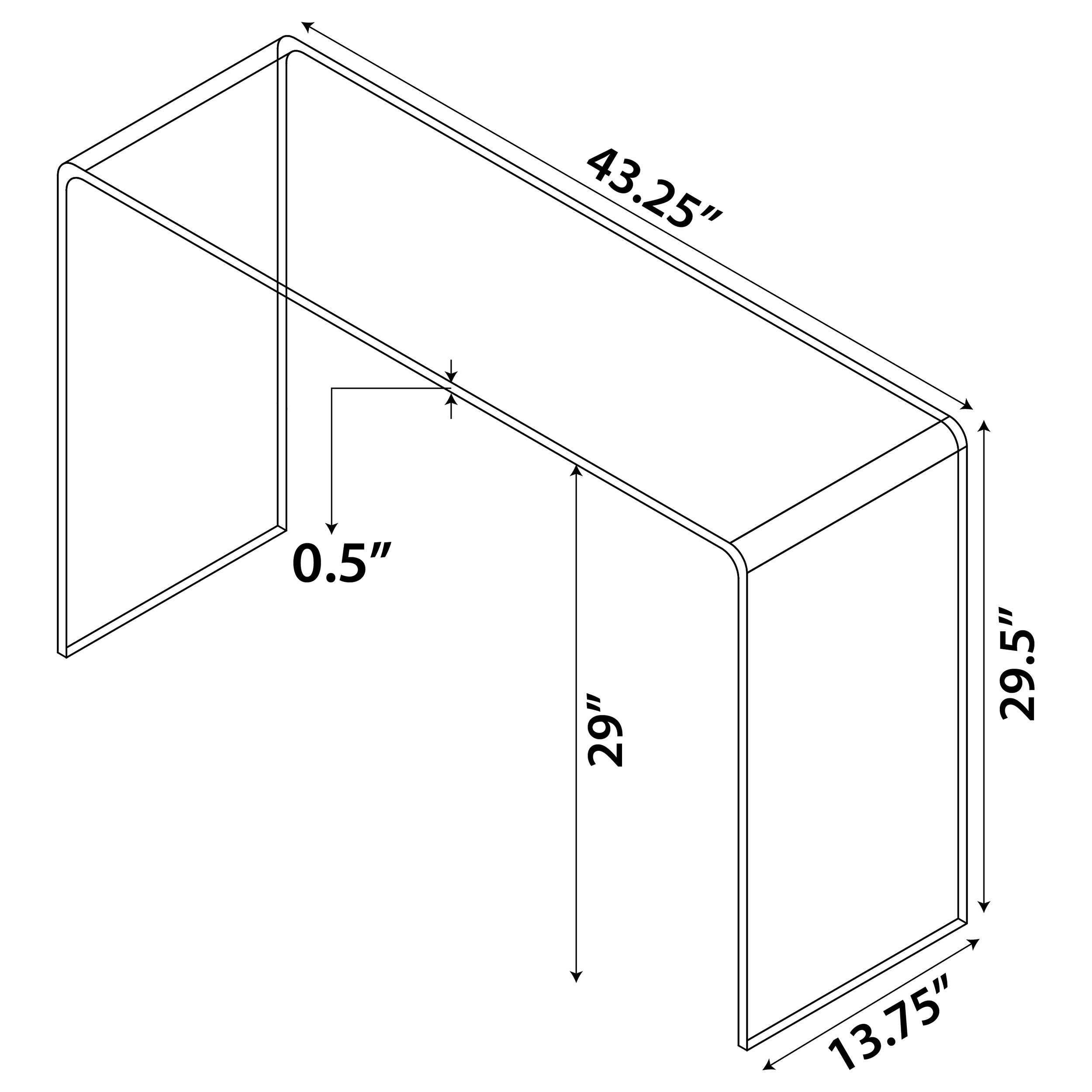 Ripley Rectangular Sofa Table Clear