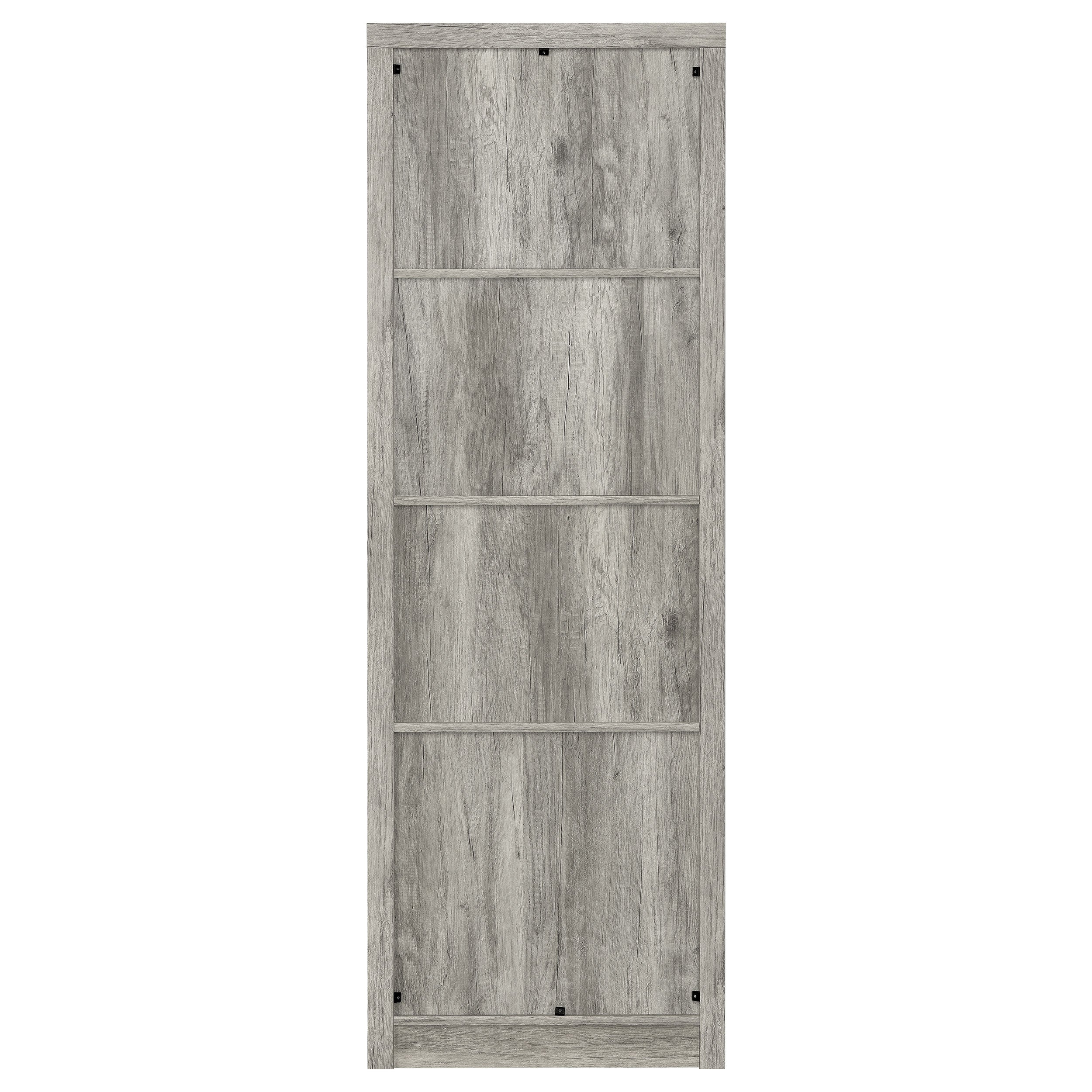 Burke 3-shelf Media Tower With Storage Cabinet Grey Driftwood