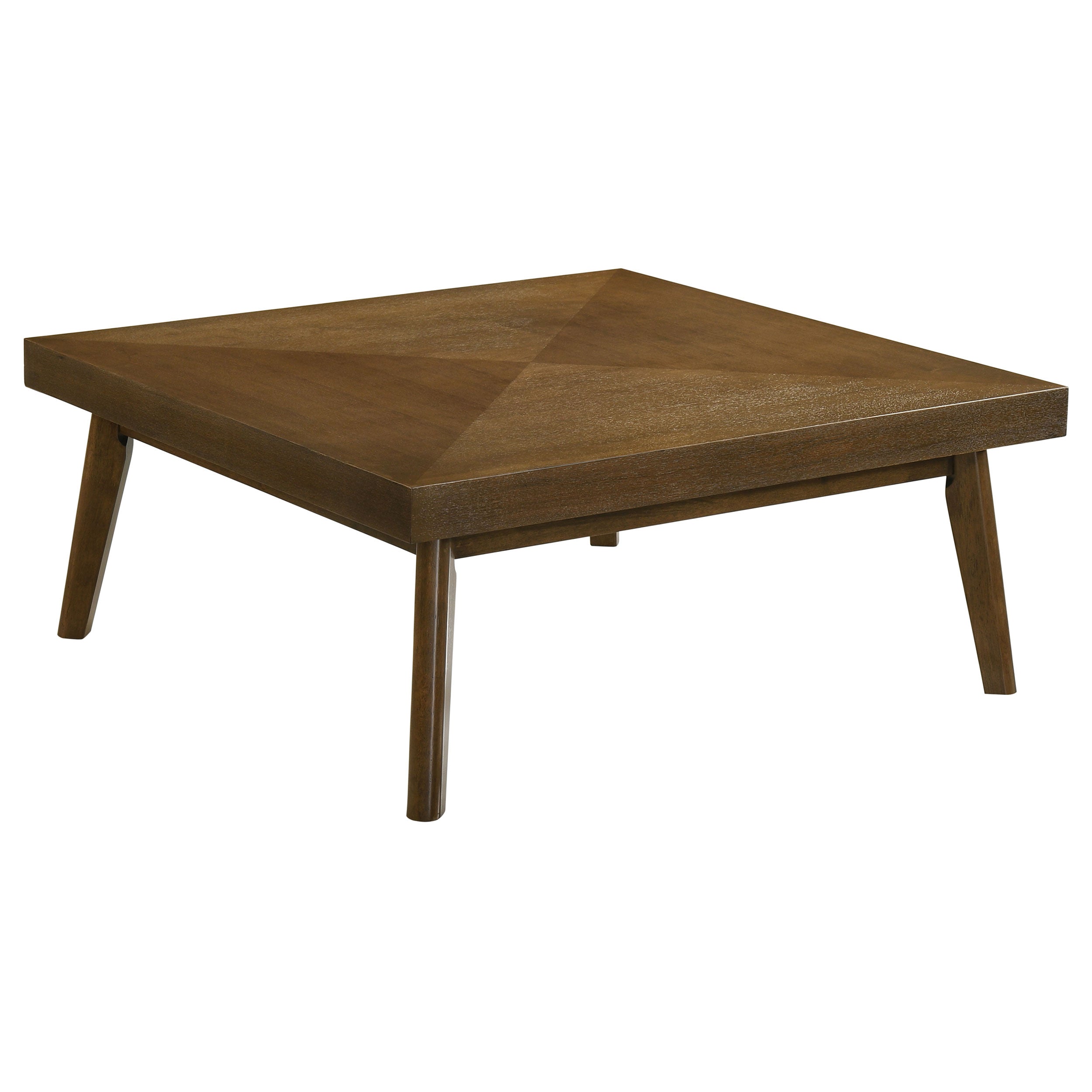 Westerly Square Wood Coffee Table with Diamond Parquet Walnut