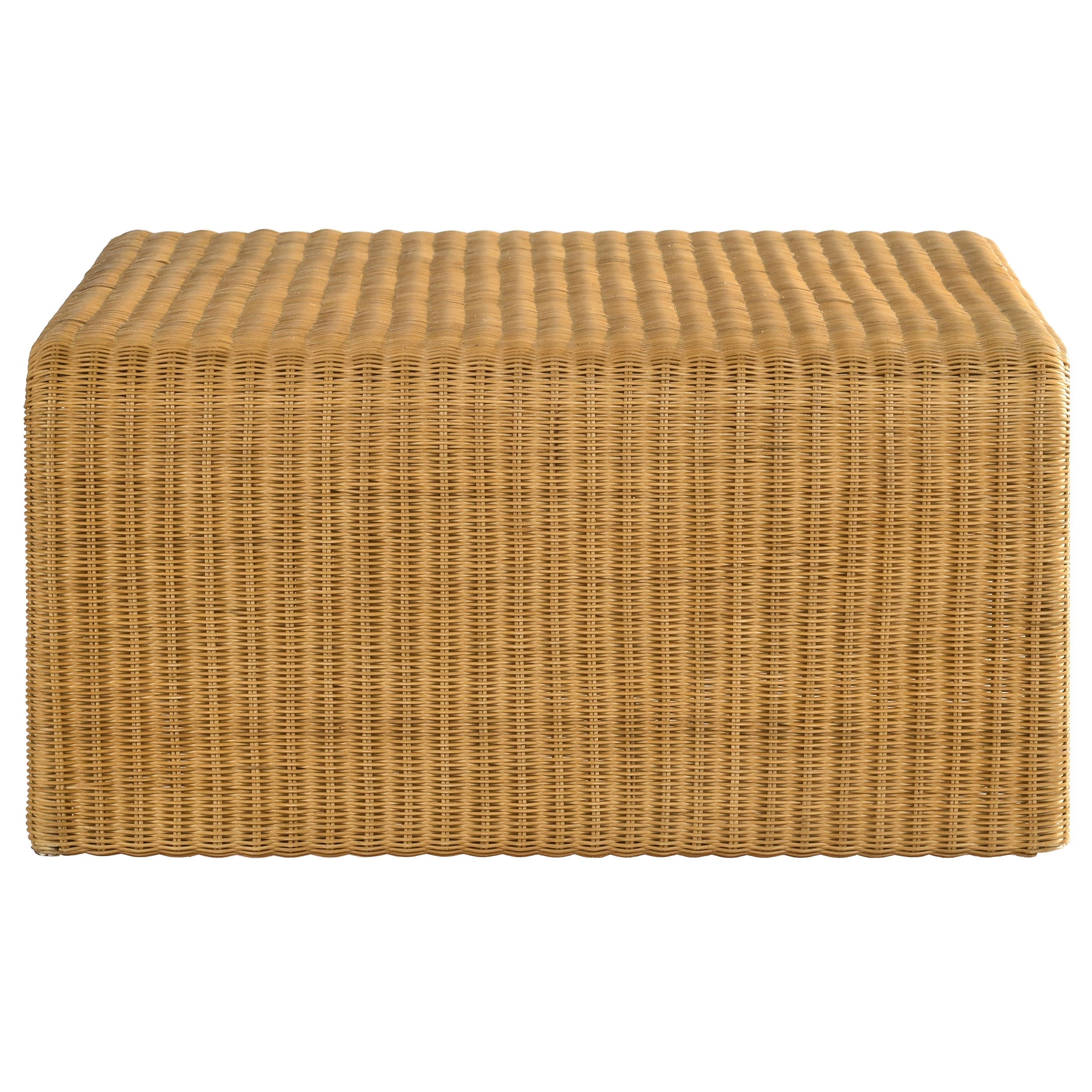 Juanita Square Rattan Coffee Table Natural