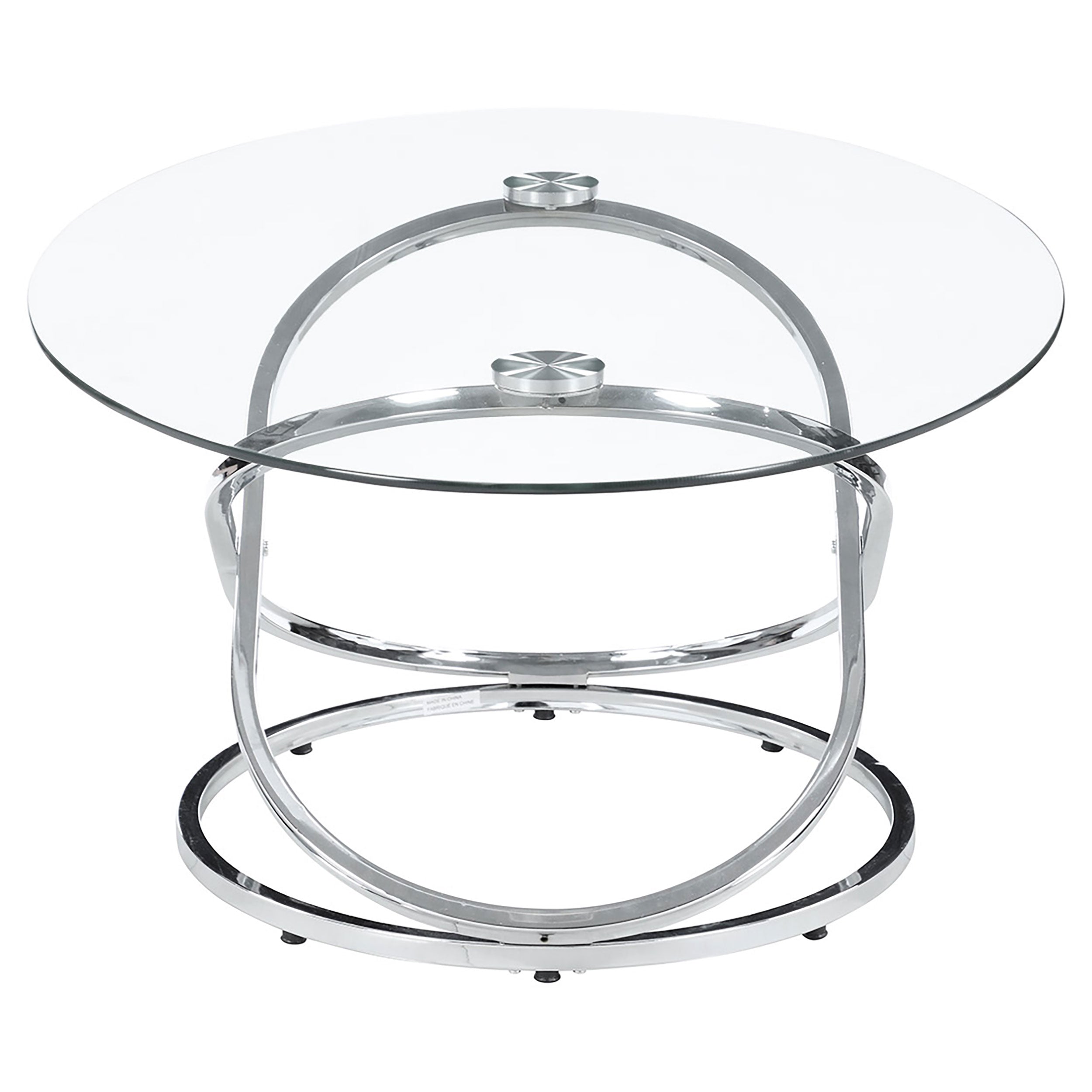 Warren 3-piece Occasional Set Chrome and Clear