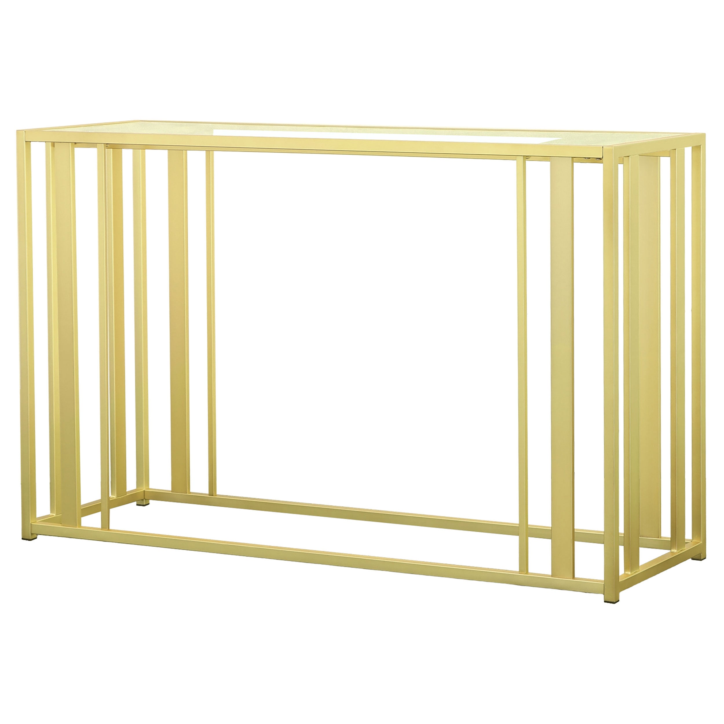 Adri Metal Frame Sofa Table Matte Brass