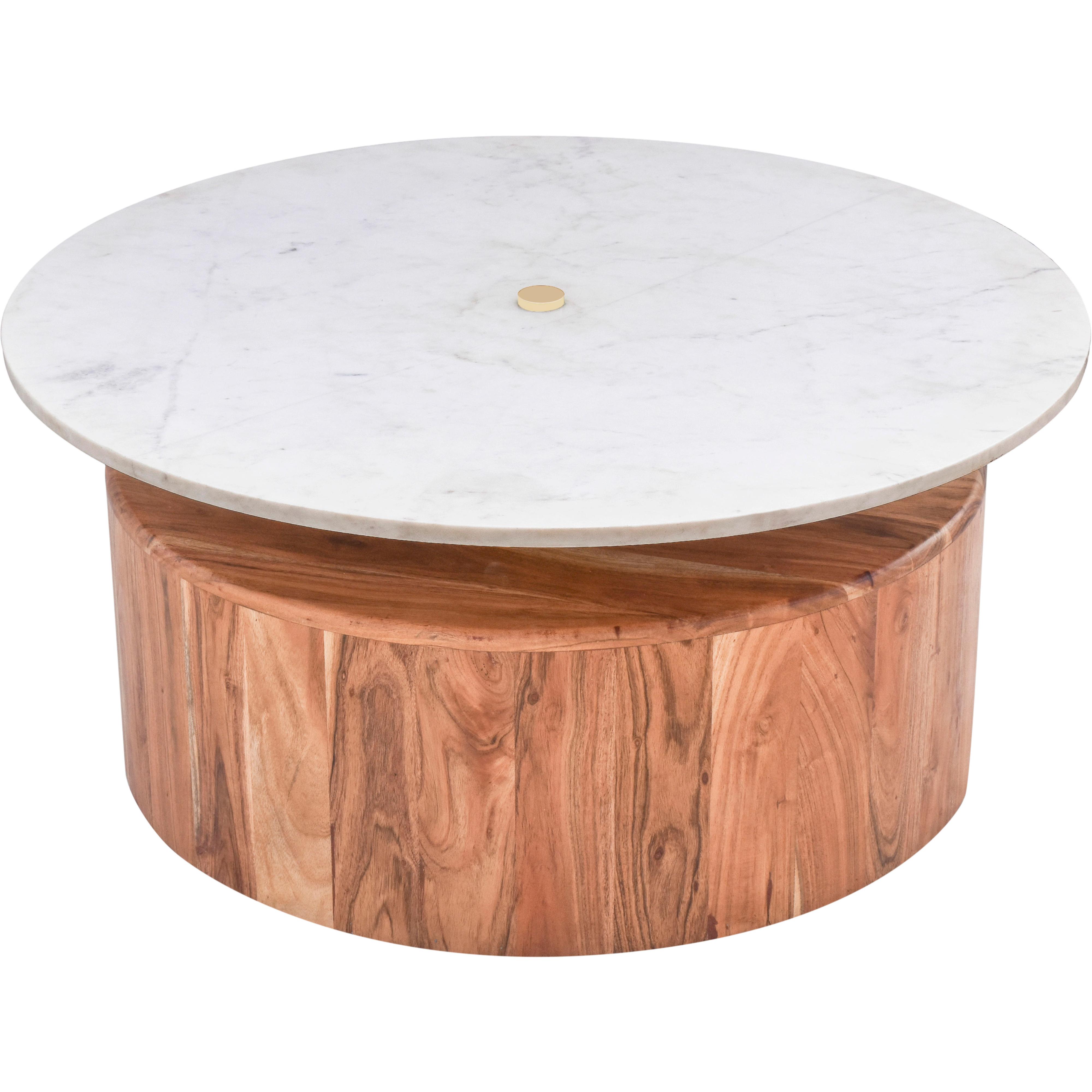 Meridian Stonewood Natural Acacia Wood Coffee Table