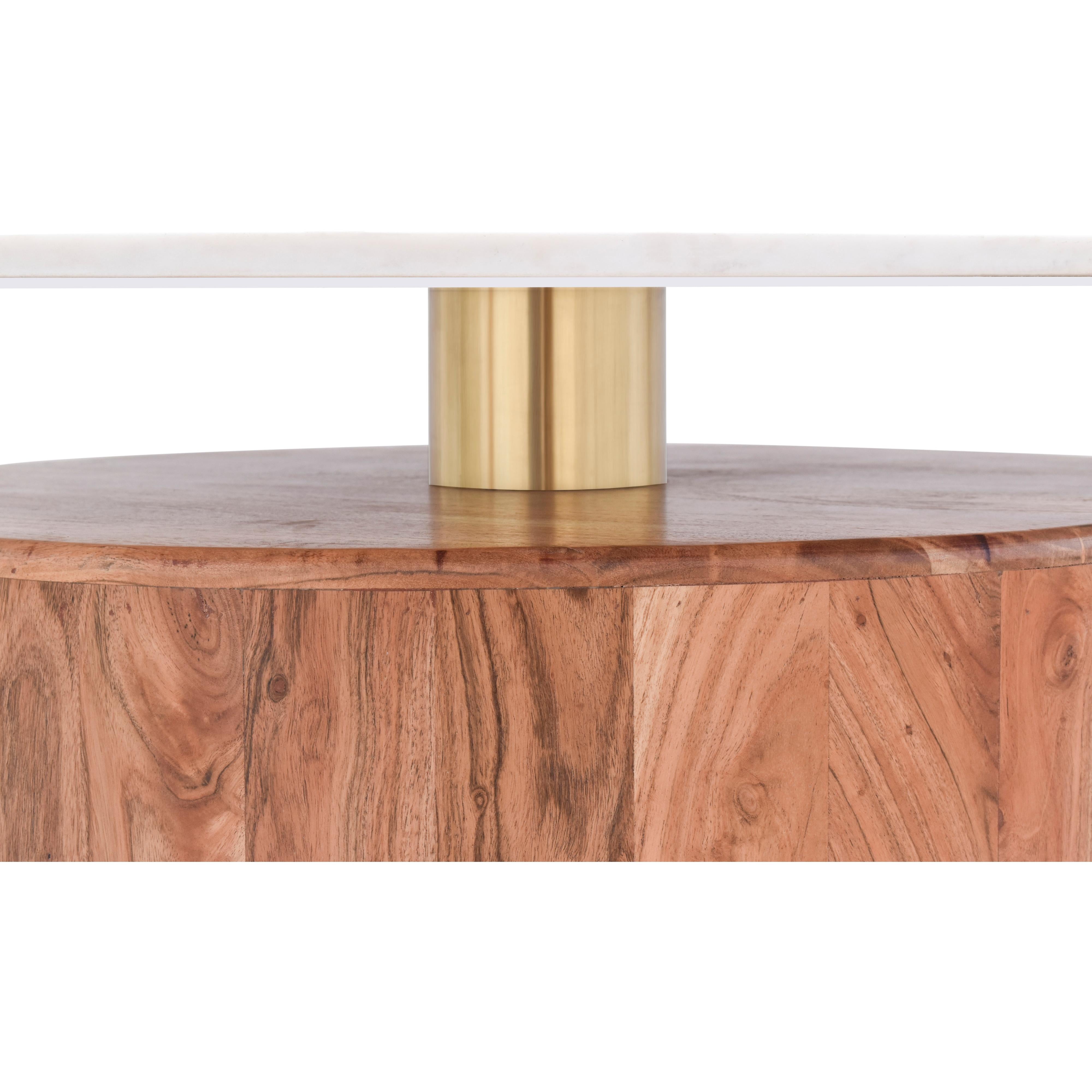 Meridian Stonewood Natural Acacia Wood Coffee Table