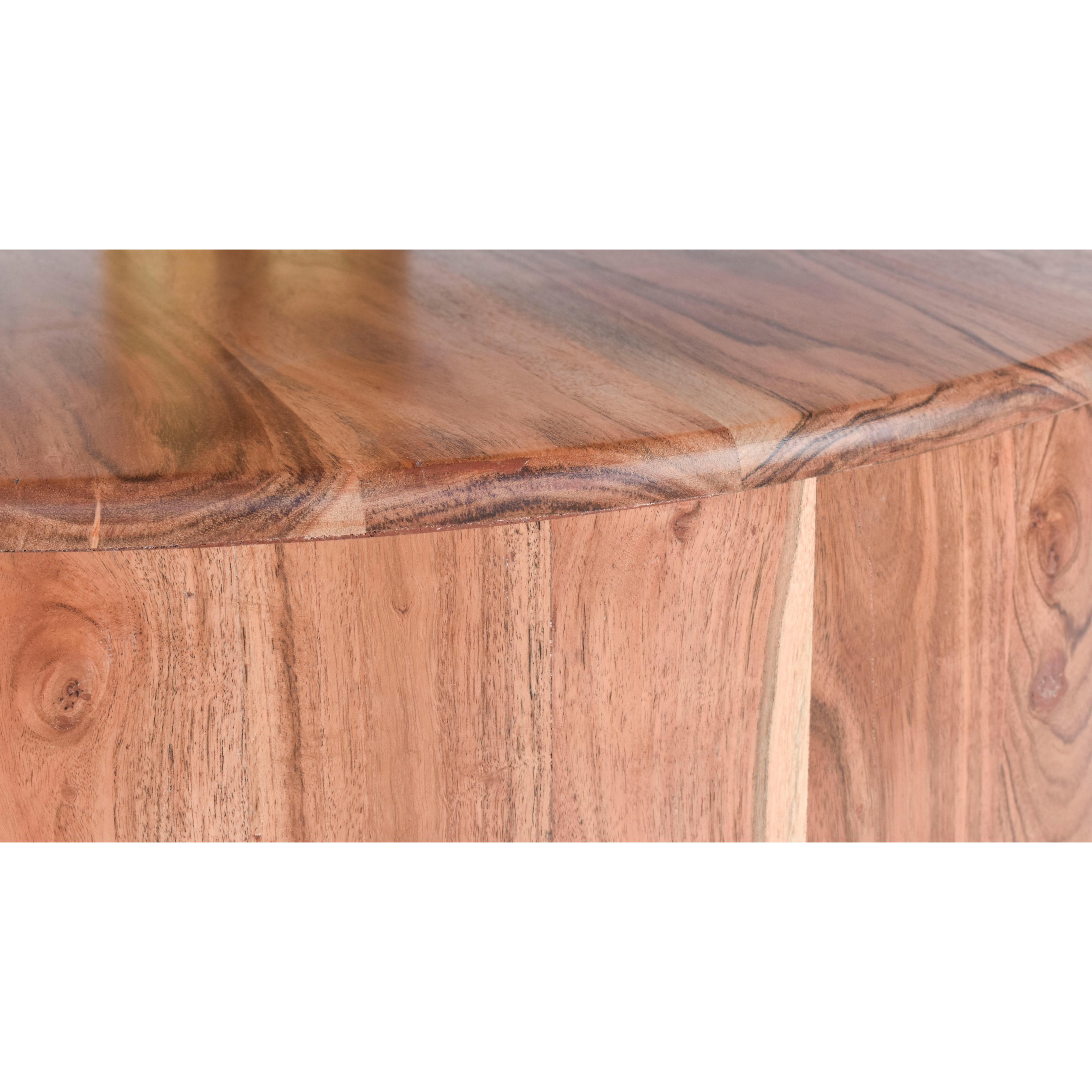 Meridian Stonewood Natural Acacia Wood Coffee Table