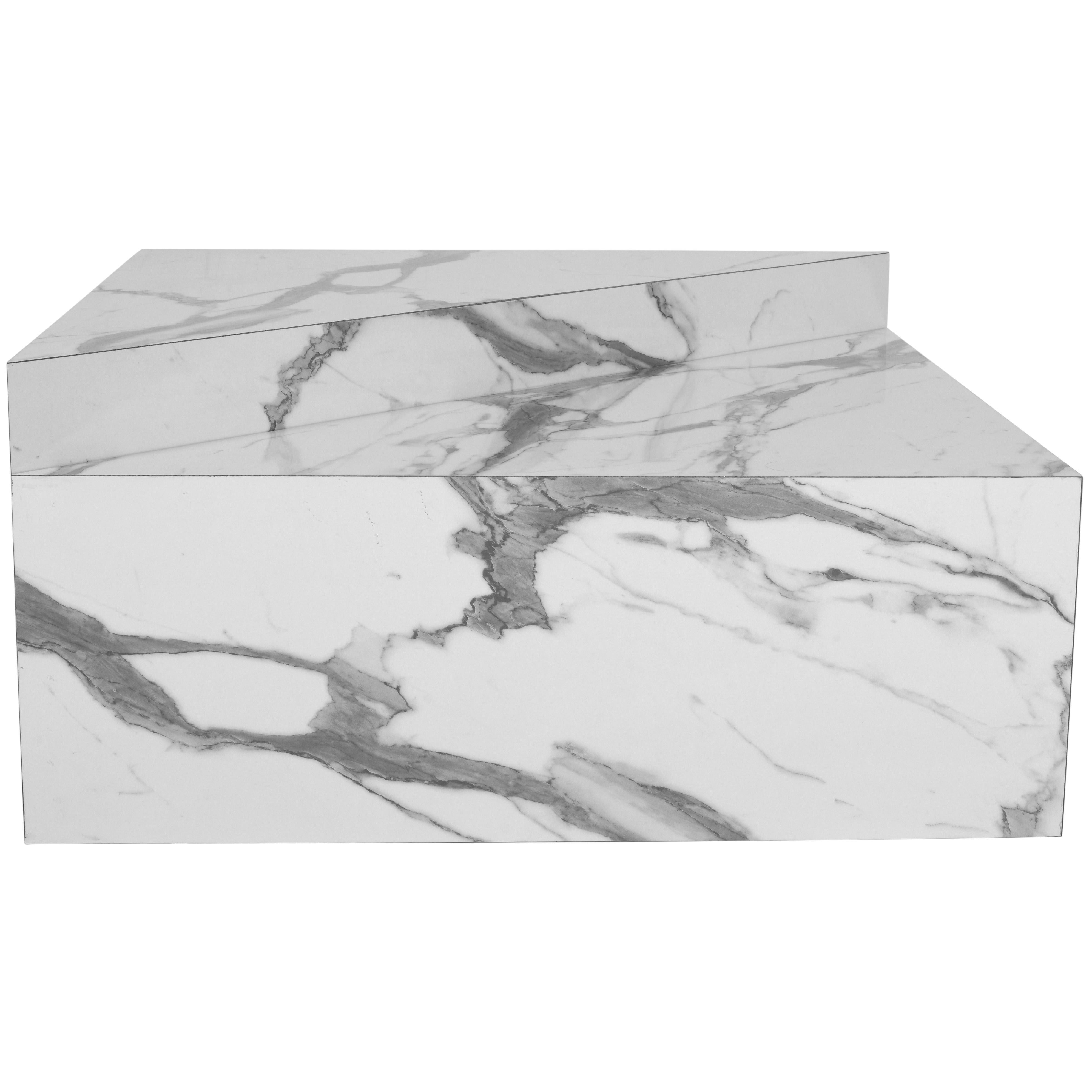 Meridian Aritzia White Faux Marble Coffee Table