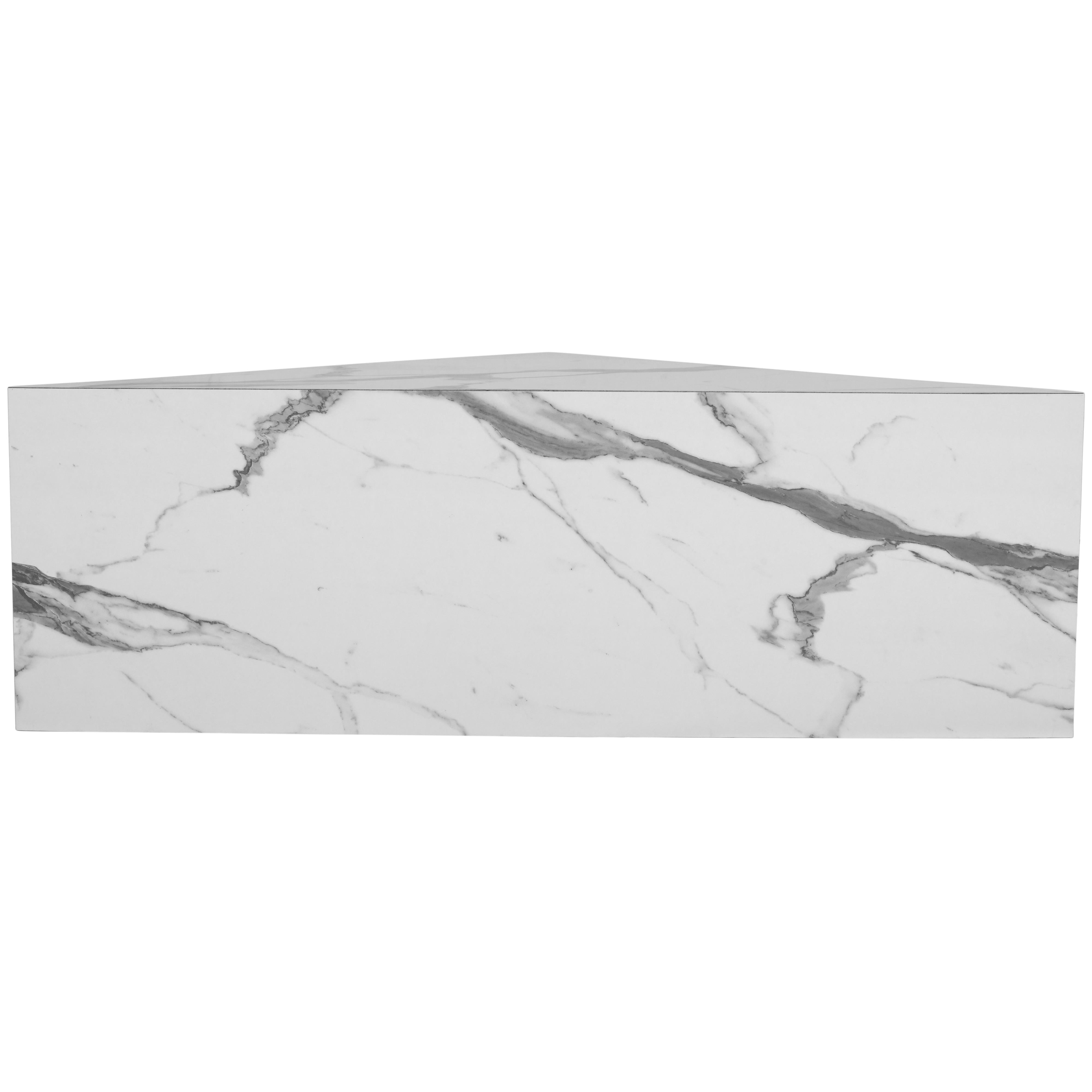 Meridian Aritzia White Faux Marble Coffee Table