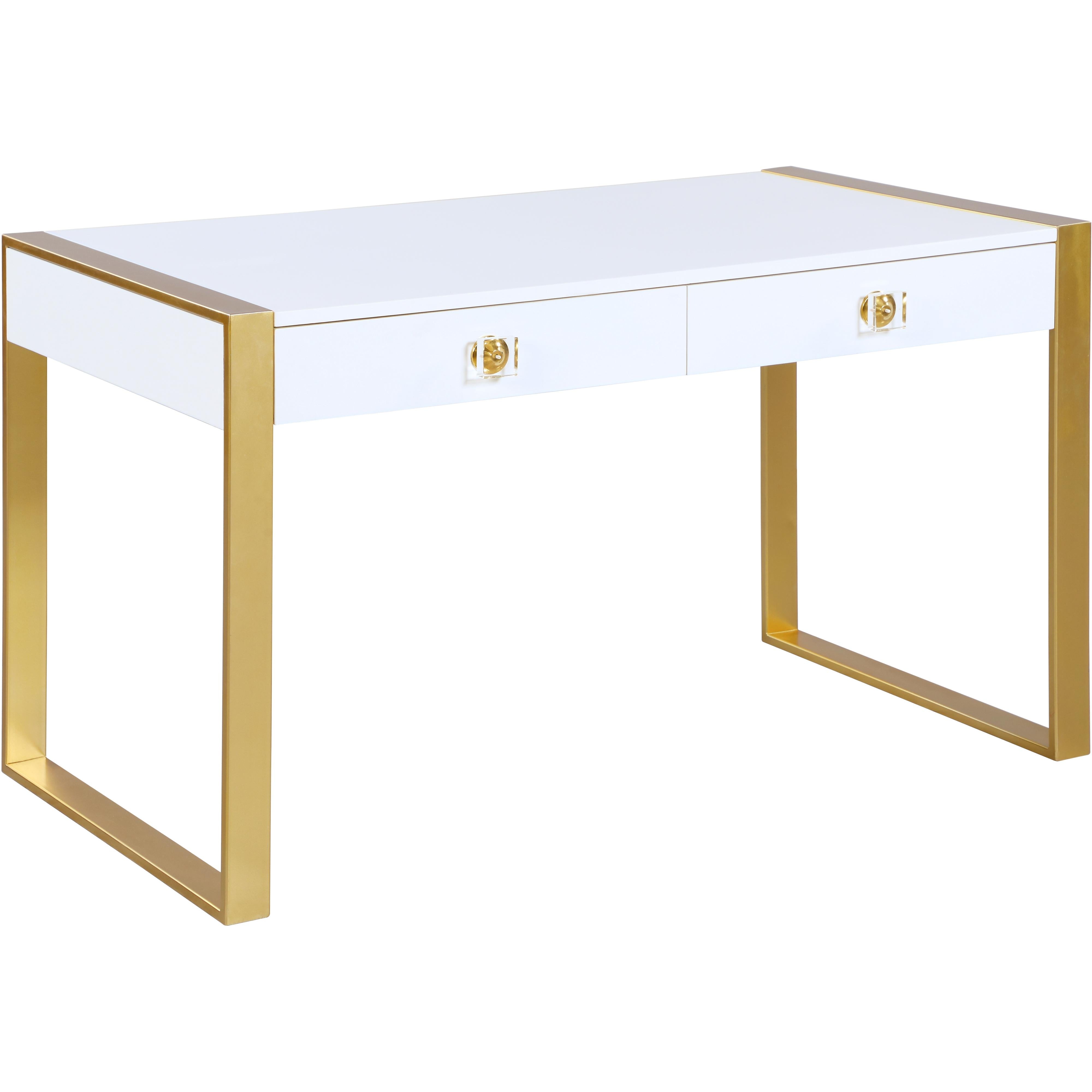 Meridian Victoria White / Gold Desk/Console