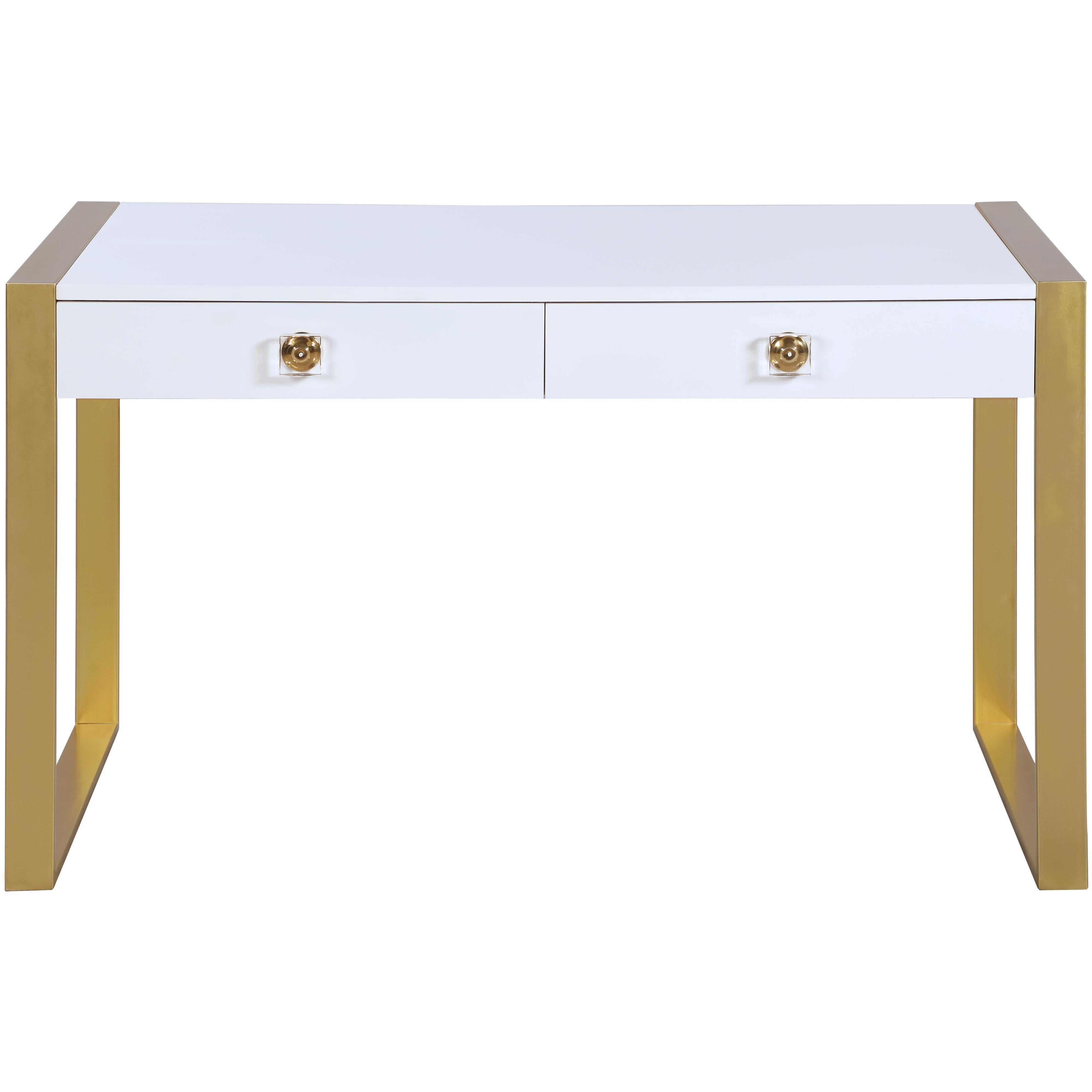 Meridian Victoria White / Gold Desk/Console