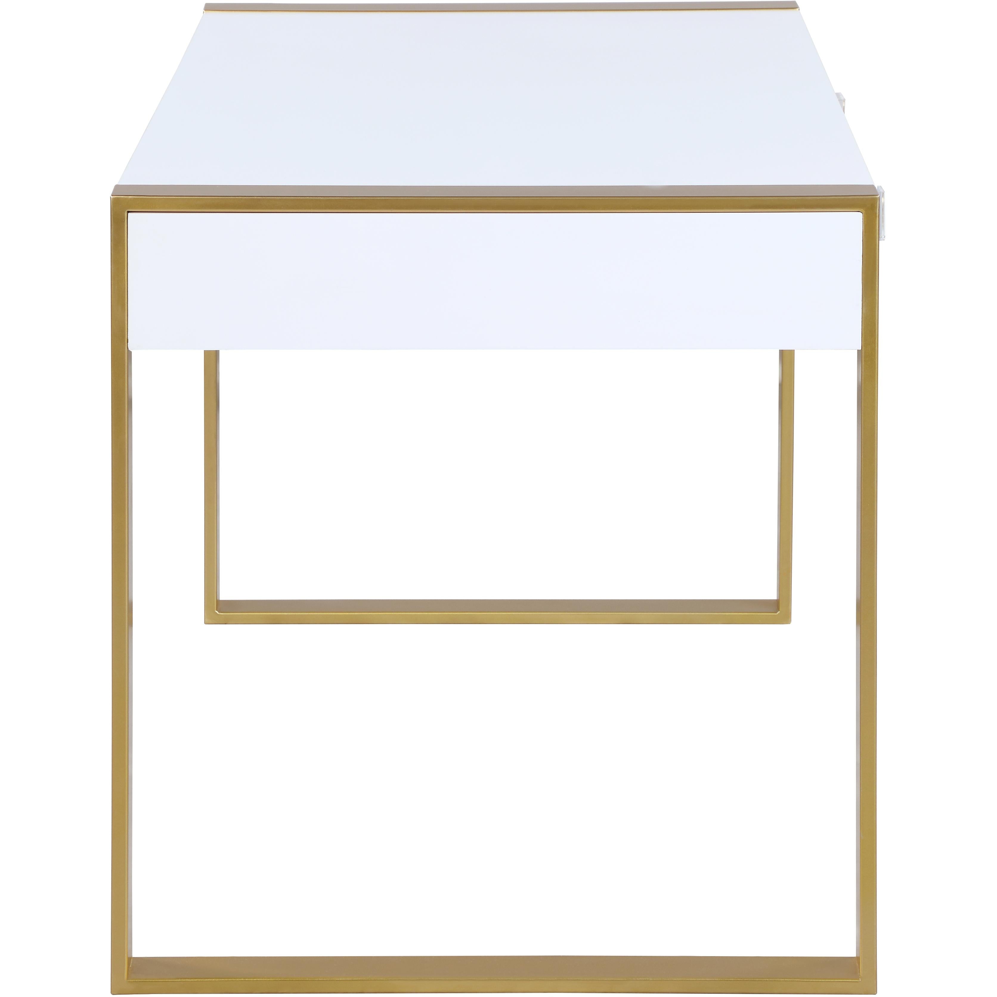 Meridian Victoria White / Gold Desk/Console