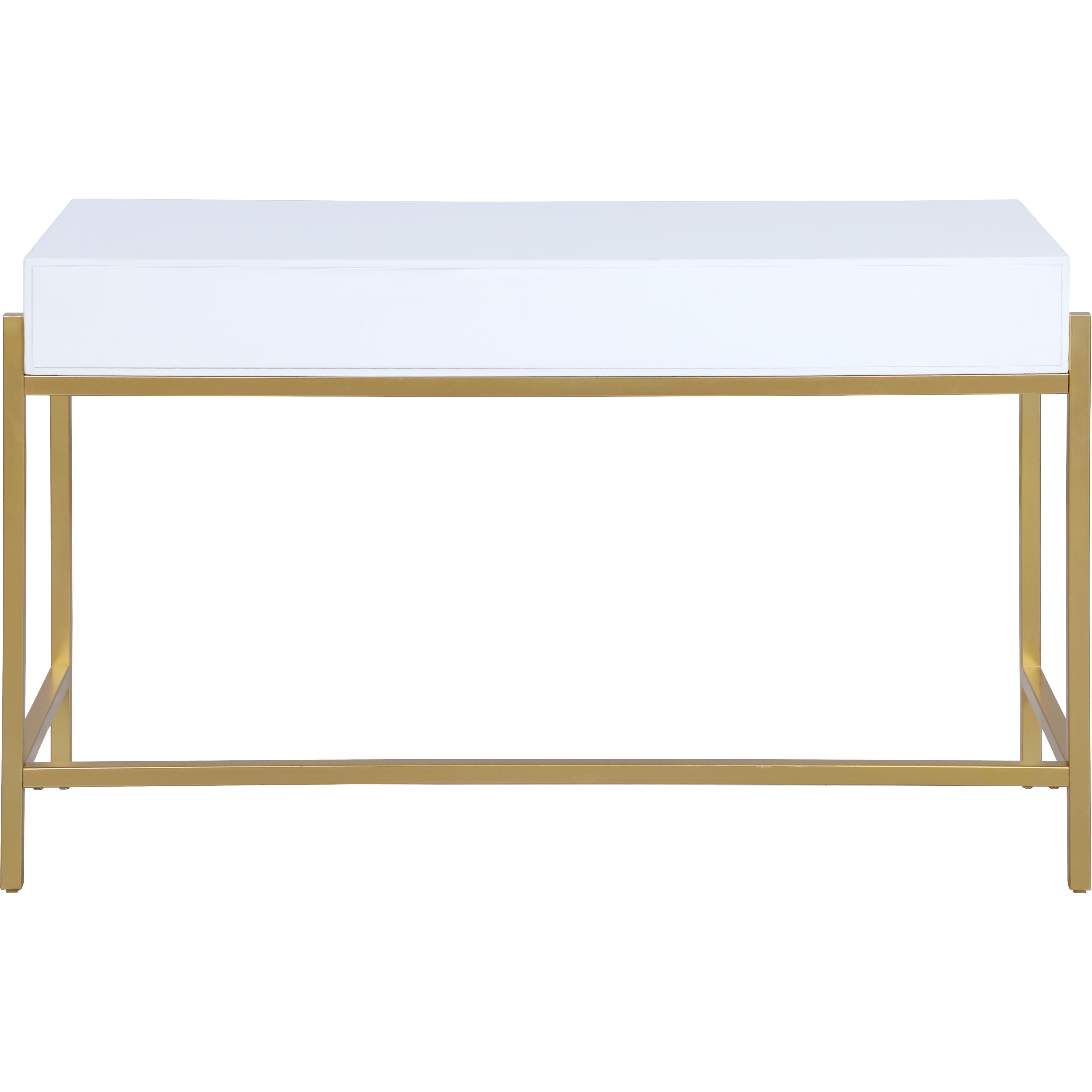 Meridian Abigail White / Gold Desk/Console