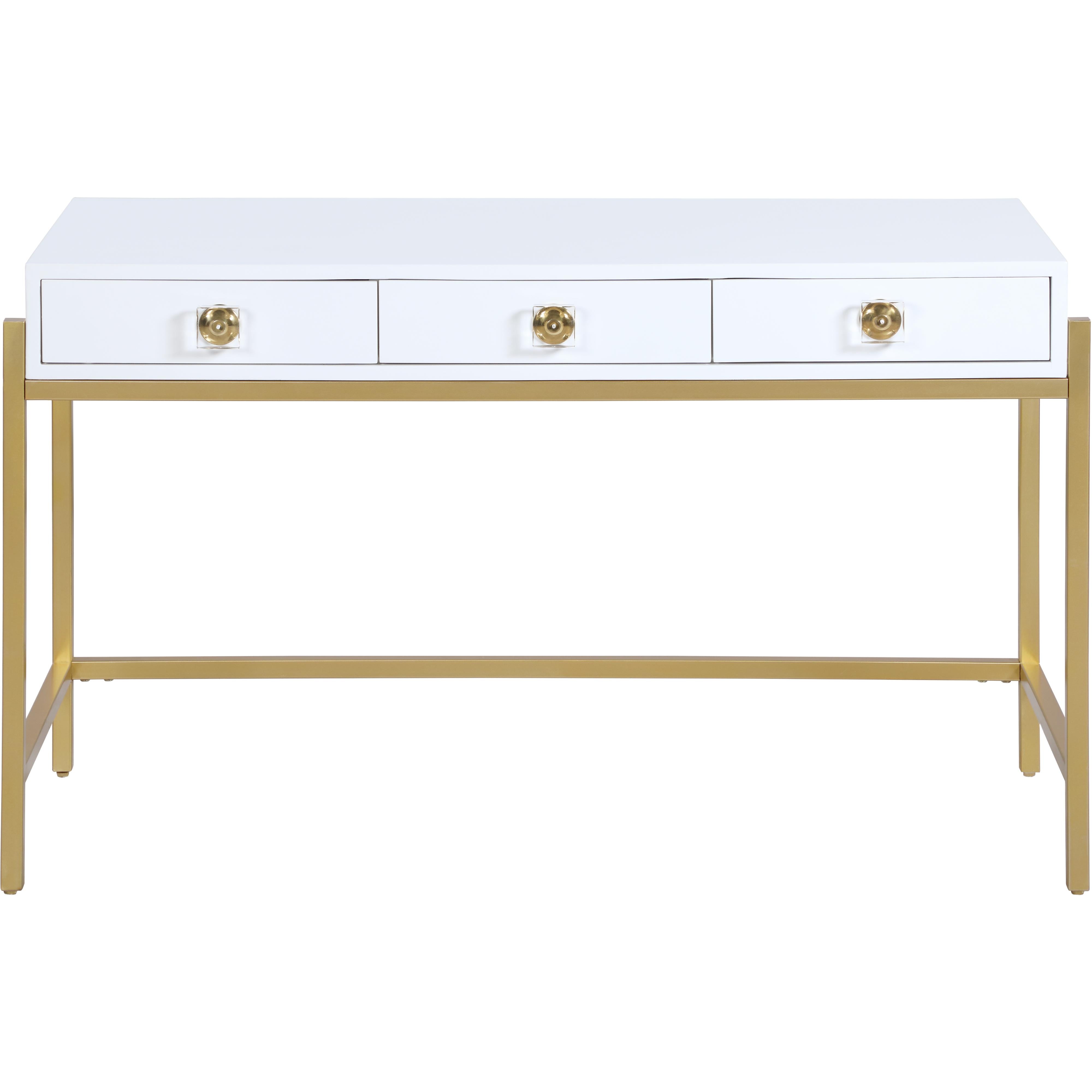 Meridian Abigail White / Gold Desk/Console