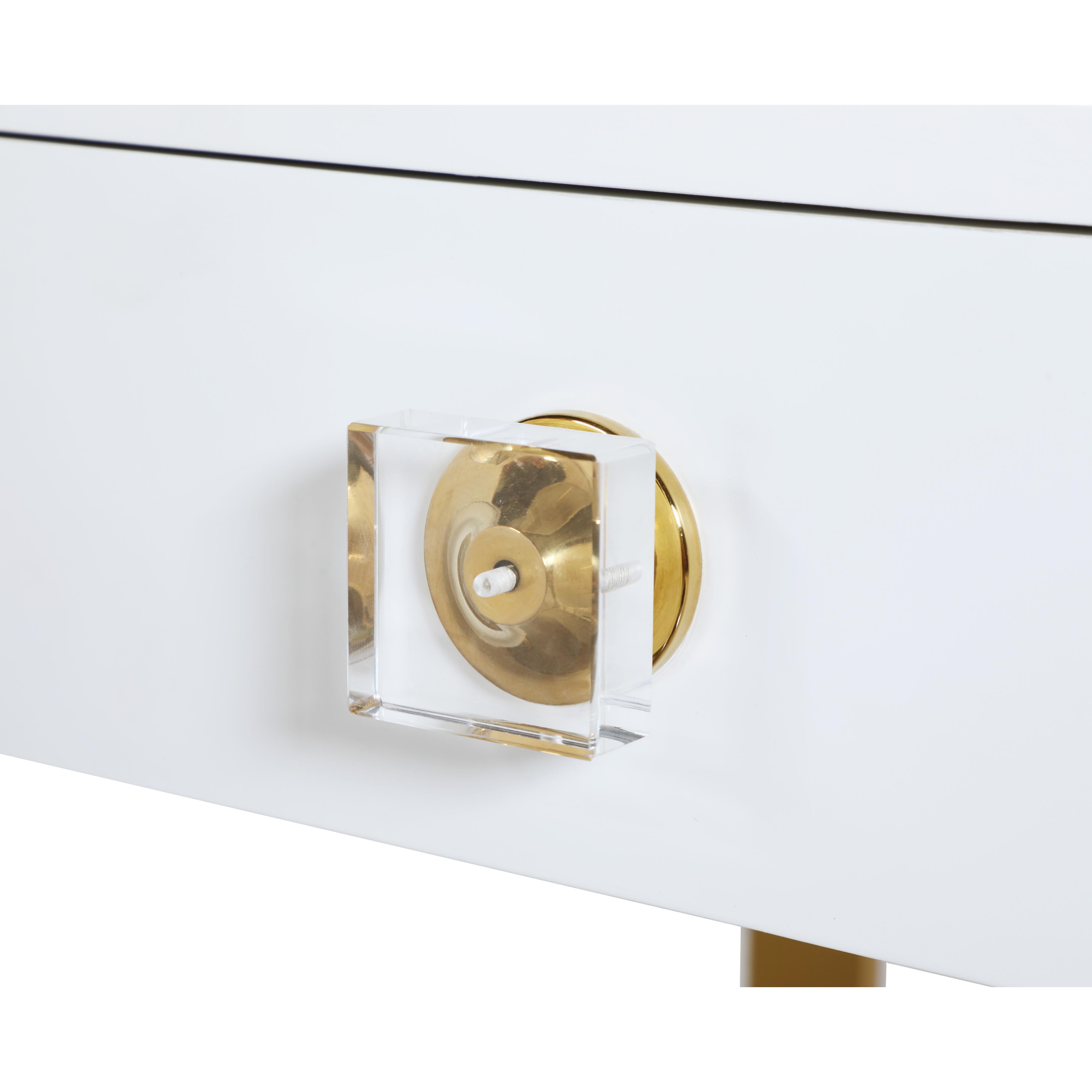 Meridian Abigail White / Gold Desk/Console