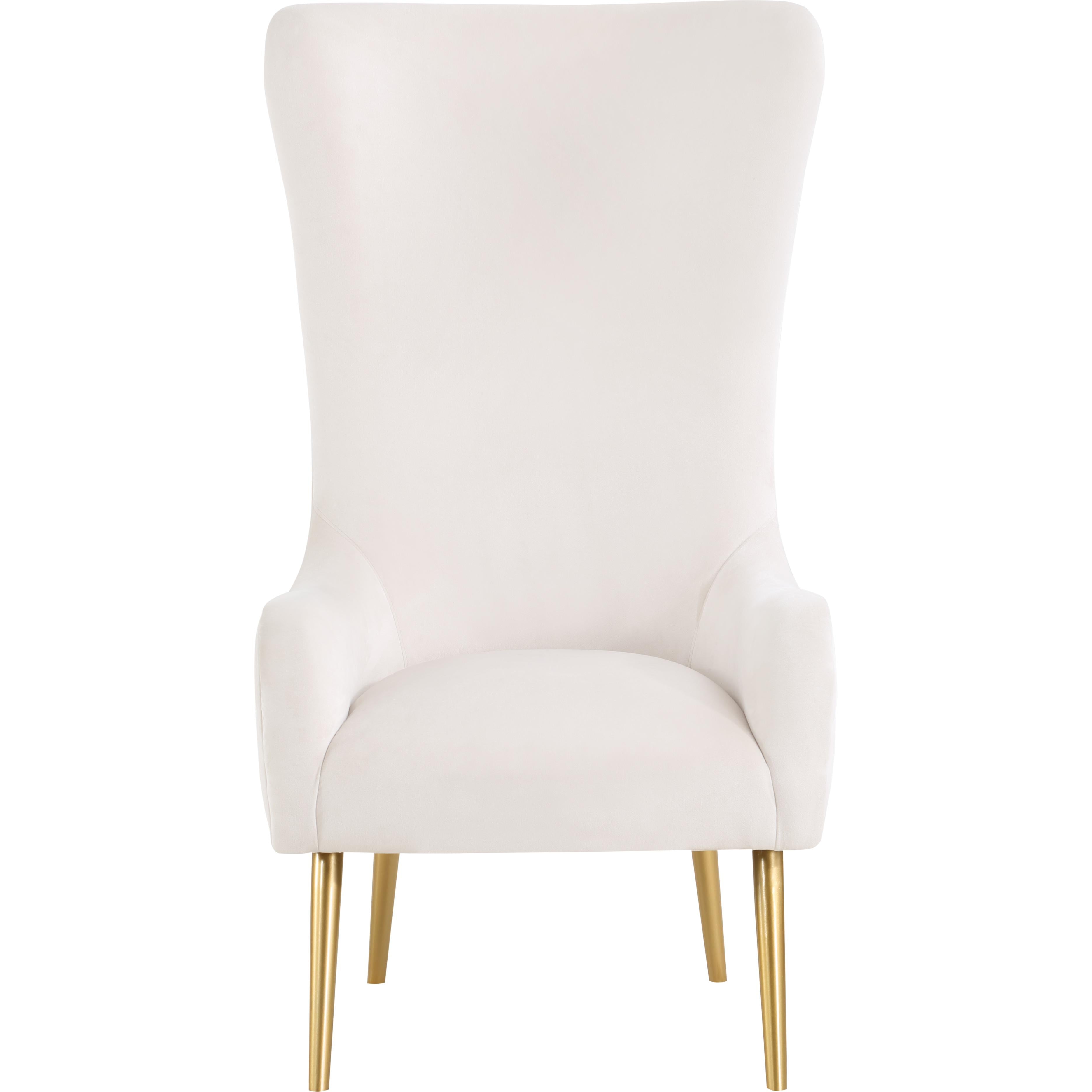 Meridian Alexander Cream Velvet Accent Chair