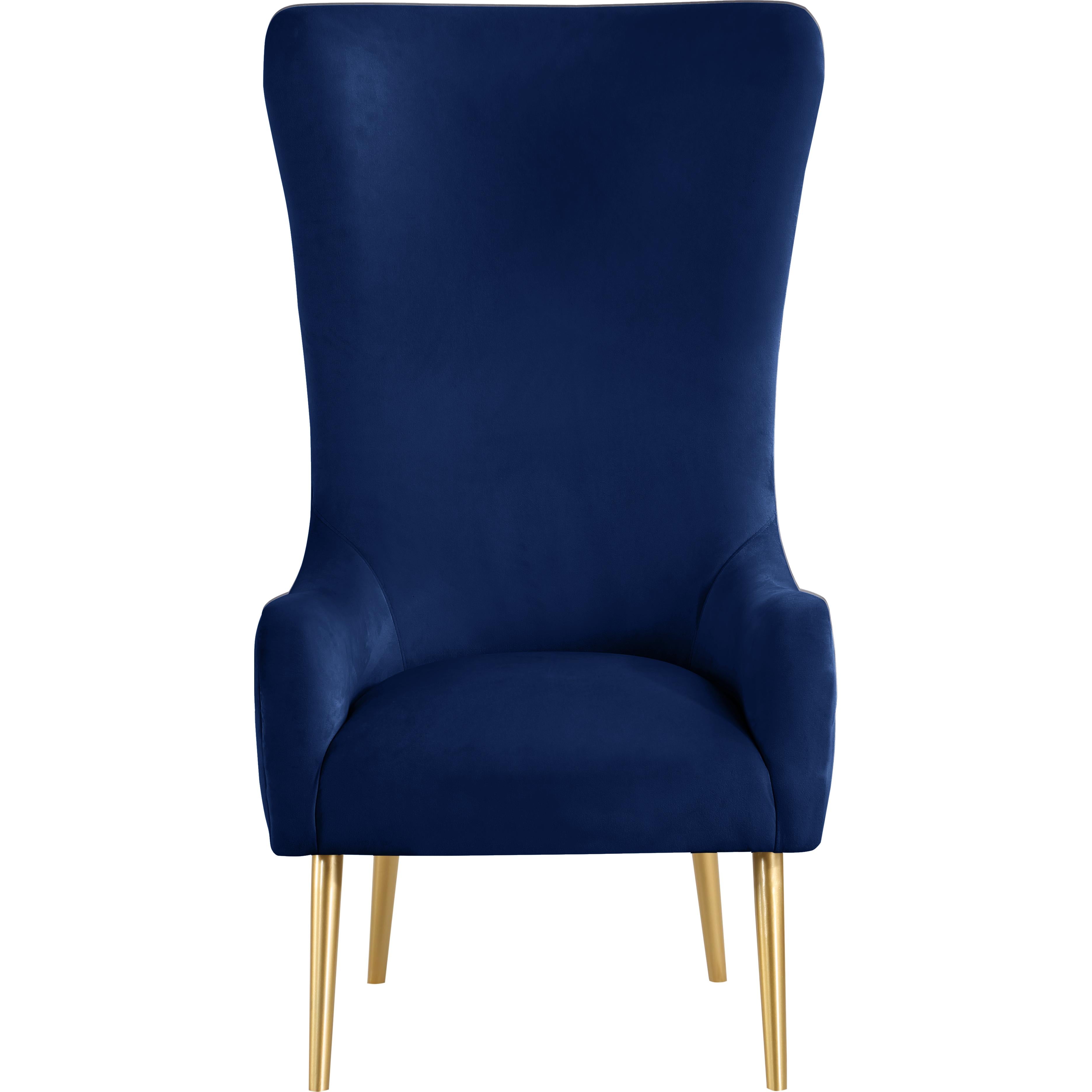 Meridian Alexander Navy Velvet Accent Chair