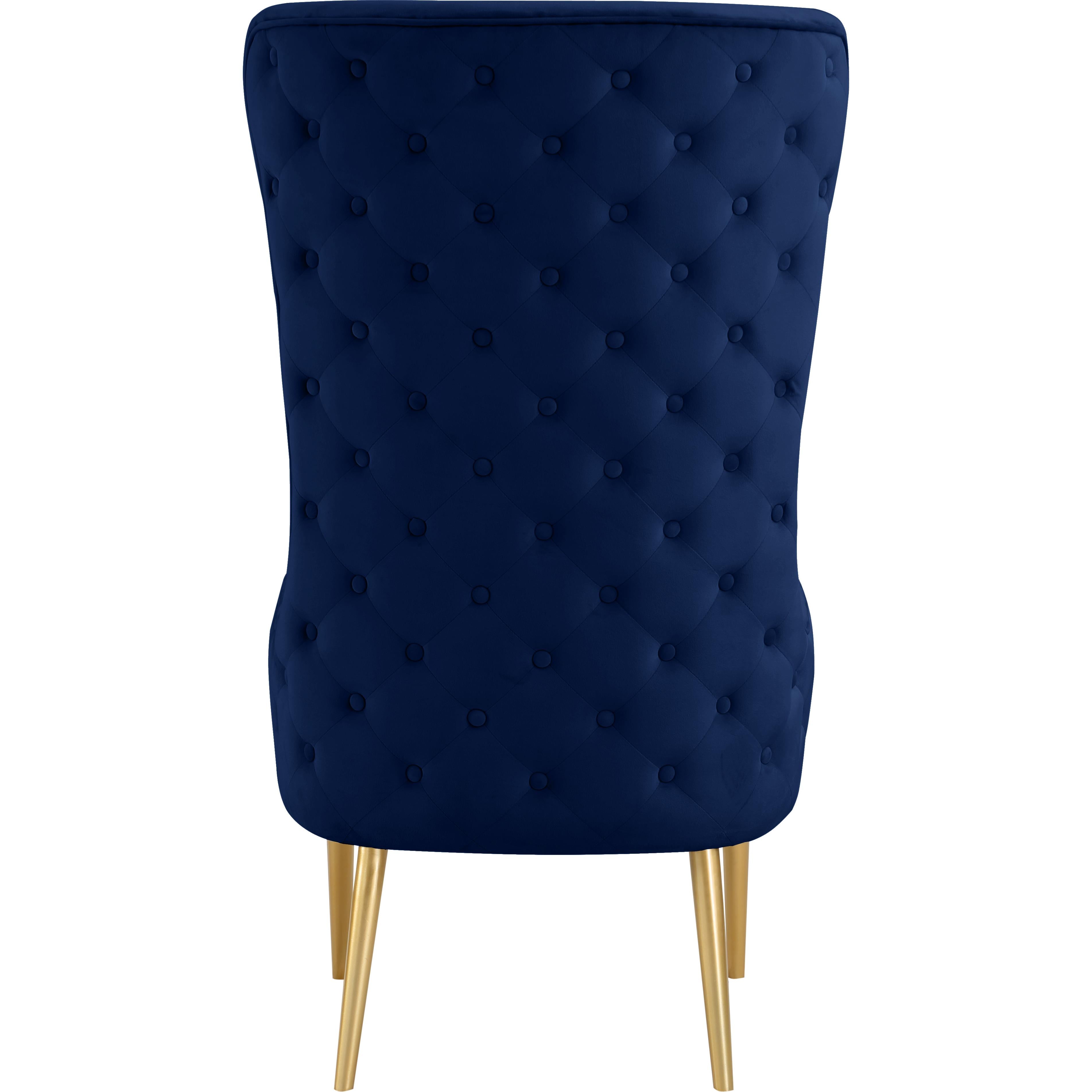 Meridian Alexander Navy Velvet Accent Chair