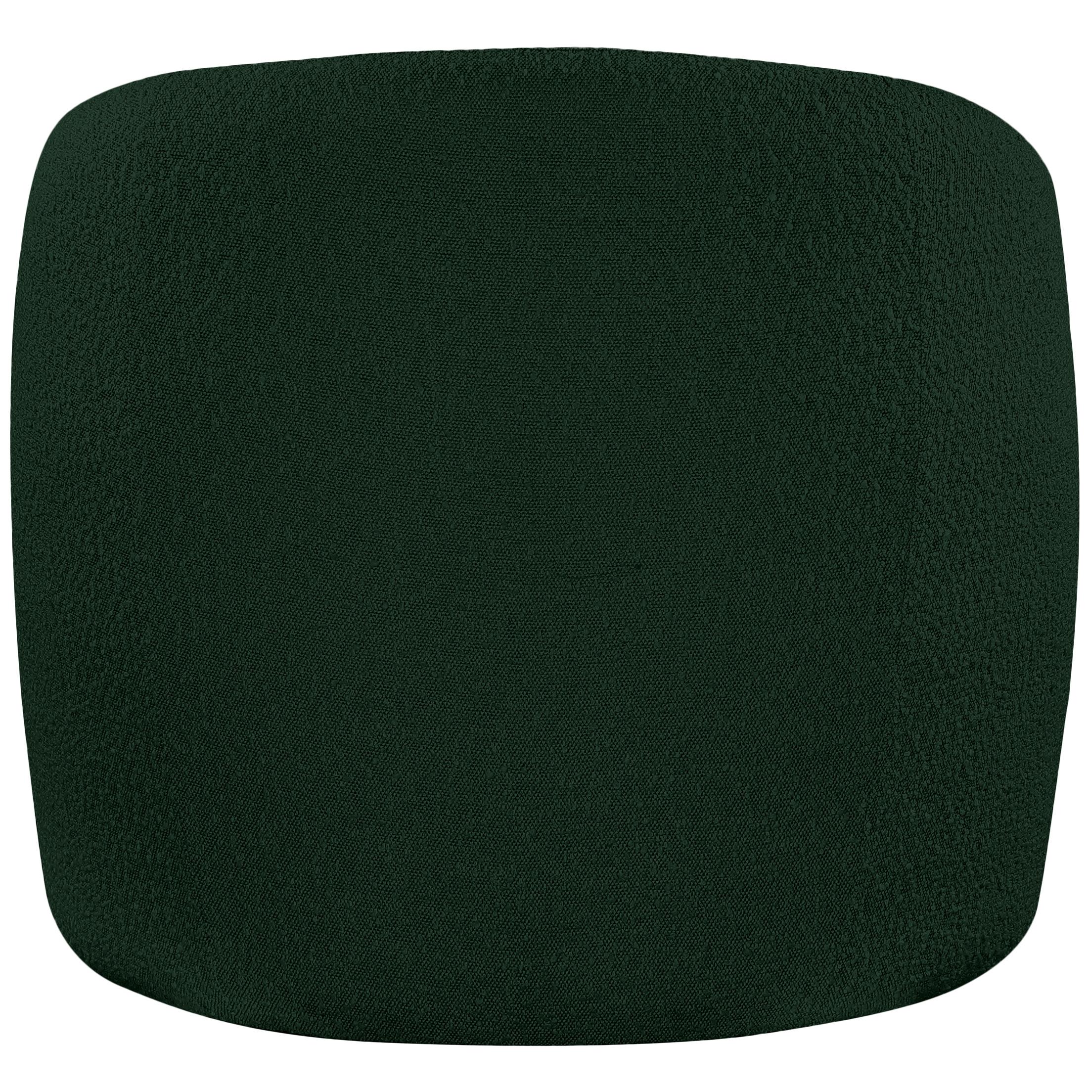 Meridian Acadia Green Boucle Fabric Accent Chair