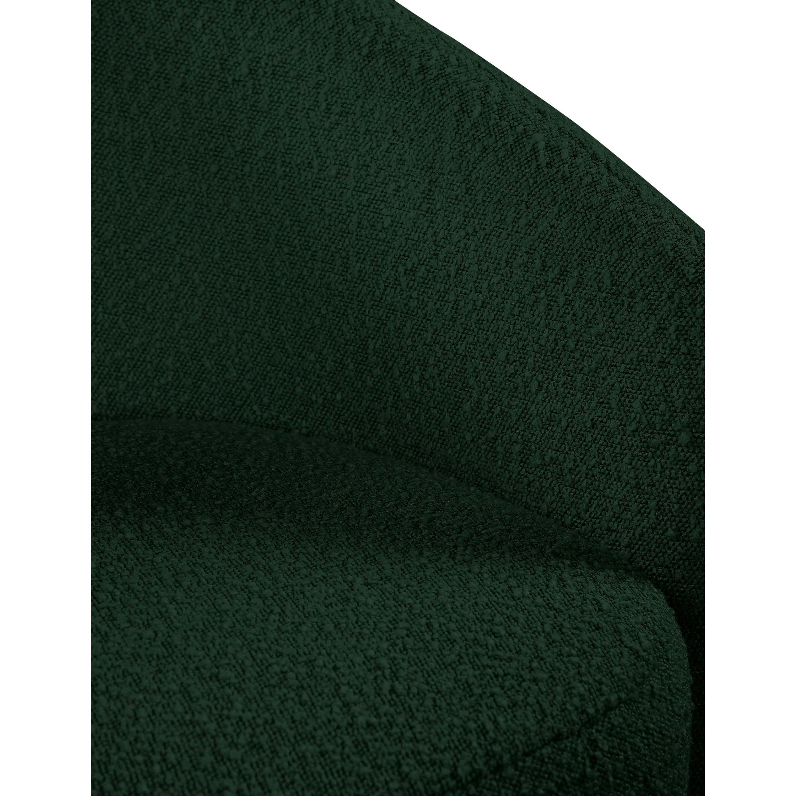 Meridian Acadia Green Boucle Fabric Accent Chair