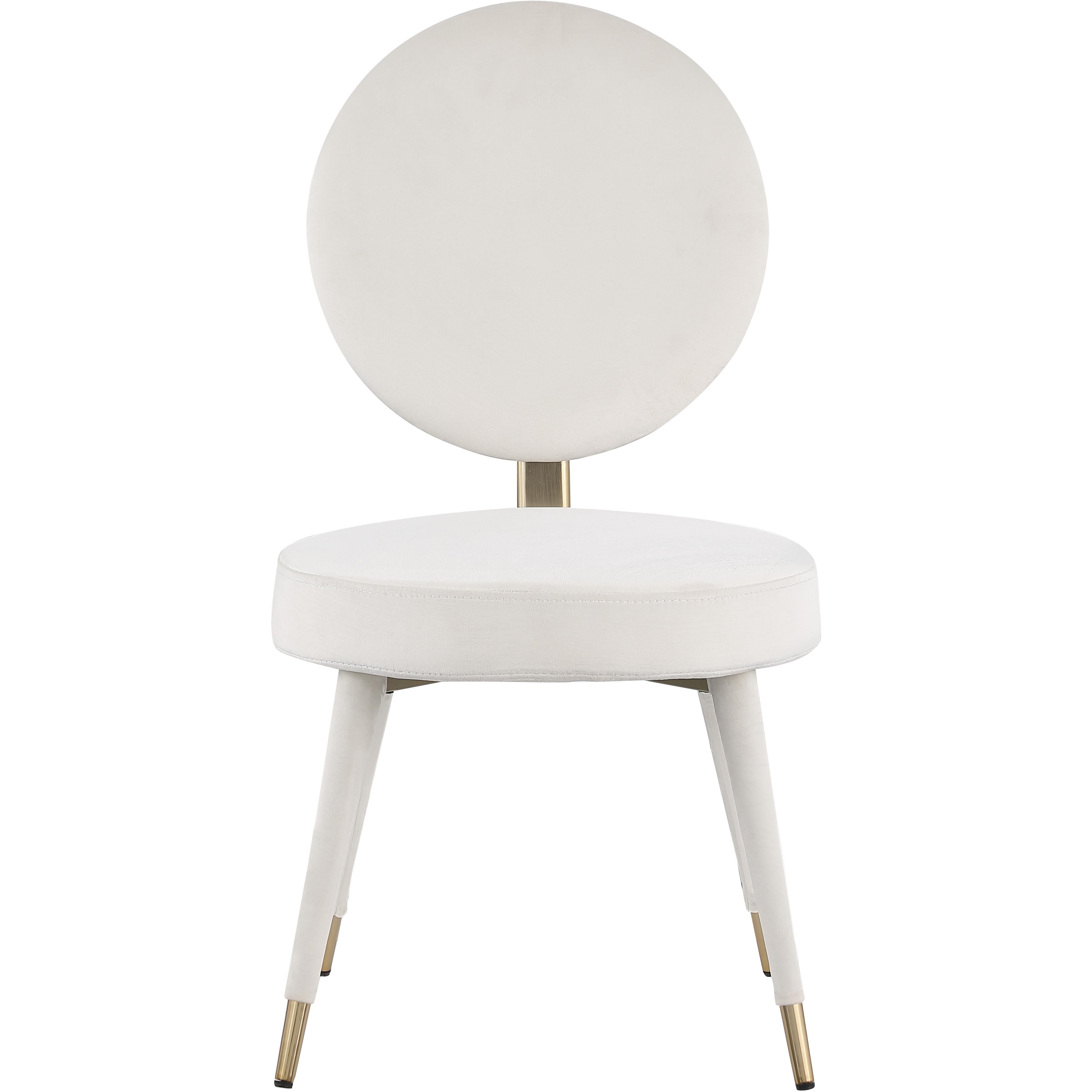 Meridian Brandy Cream Velvet Dining Chair