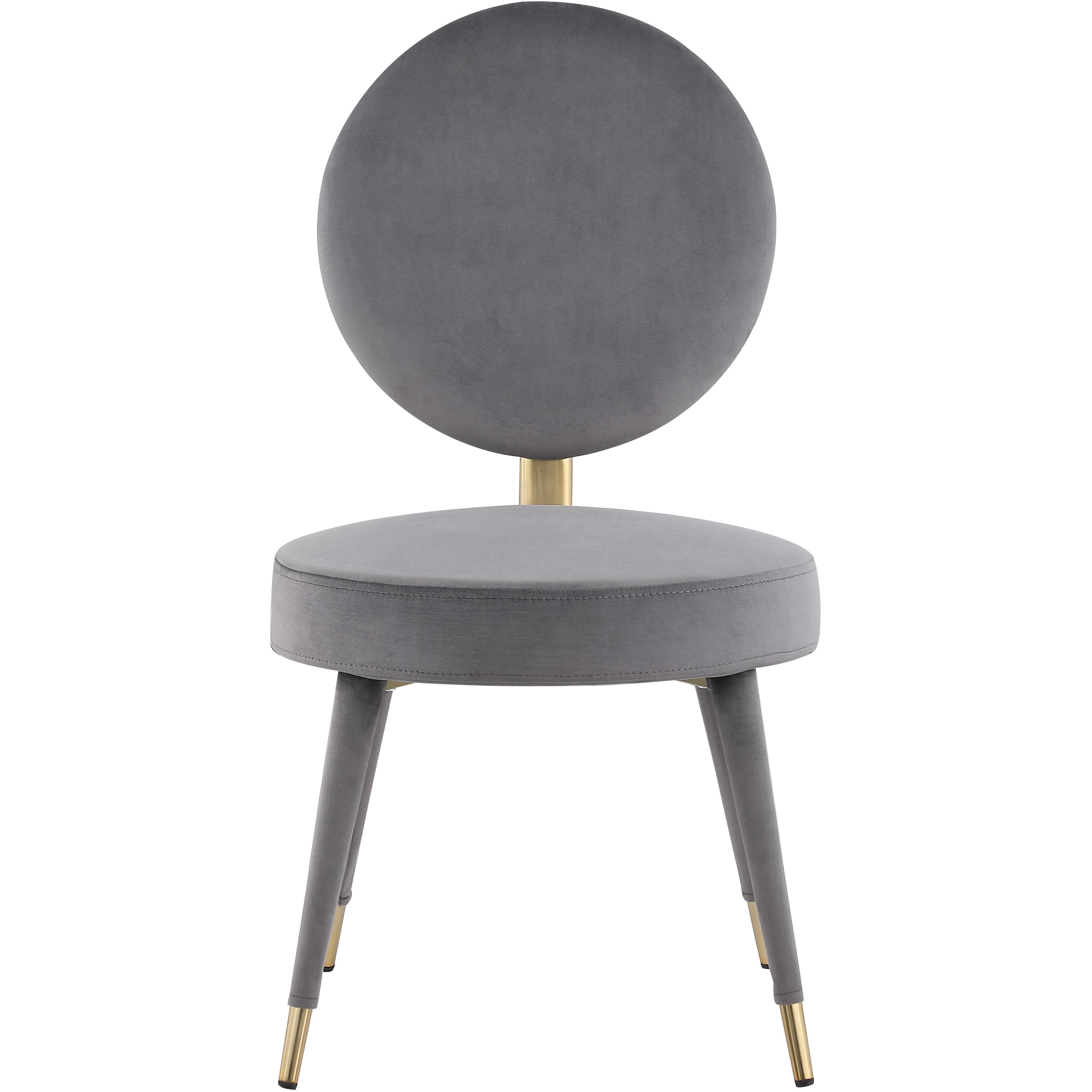 Meridian Brandy Grey Velvet Dining Chair