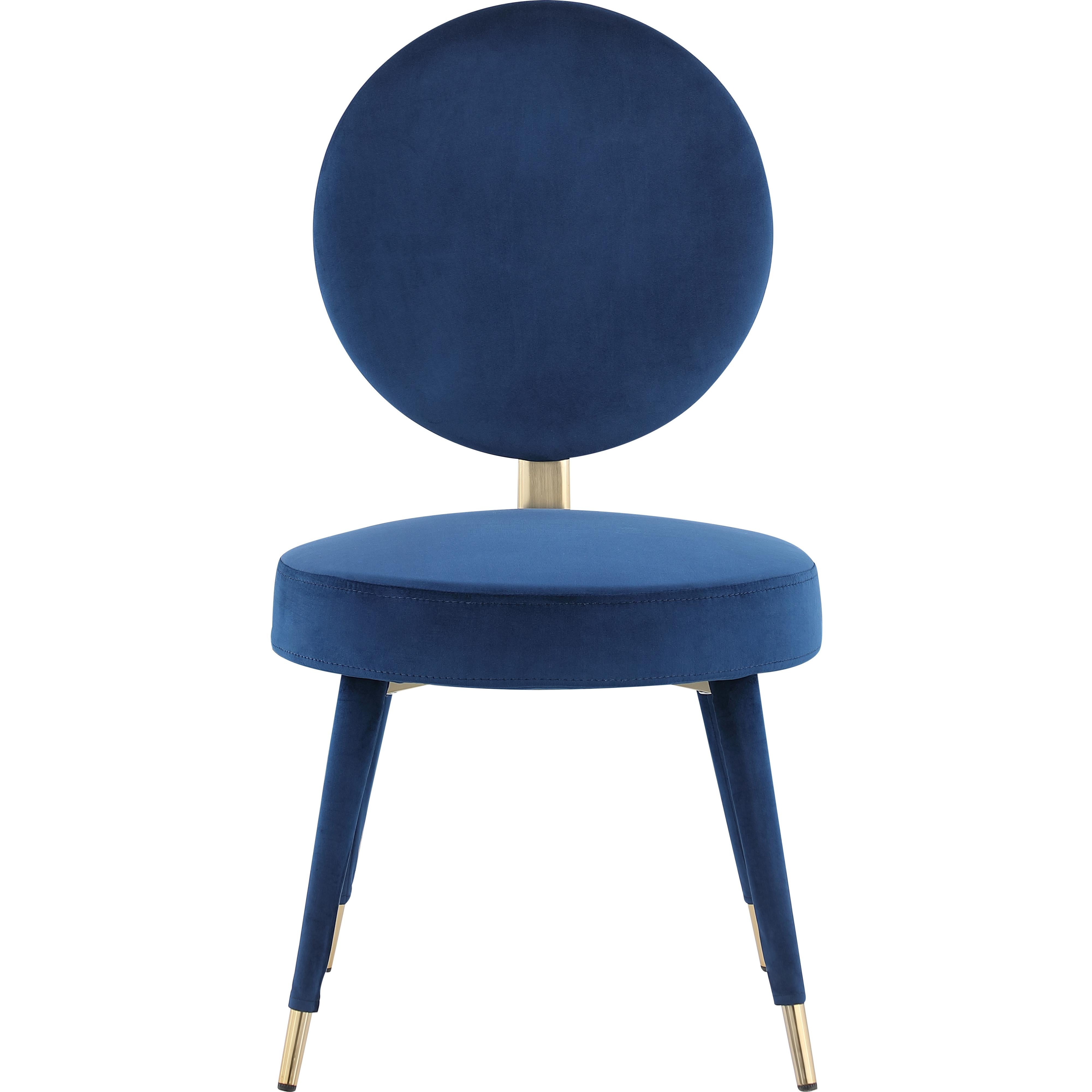 Meridian Brandy Navy Velvet Dining Chair