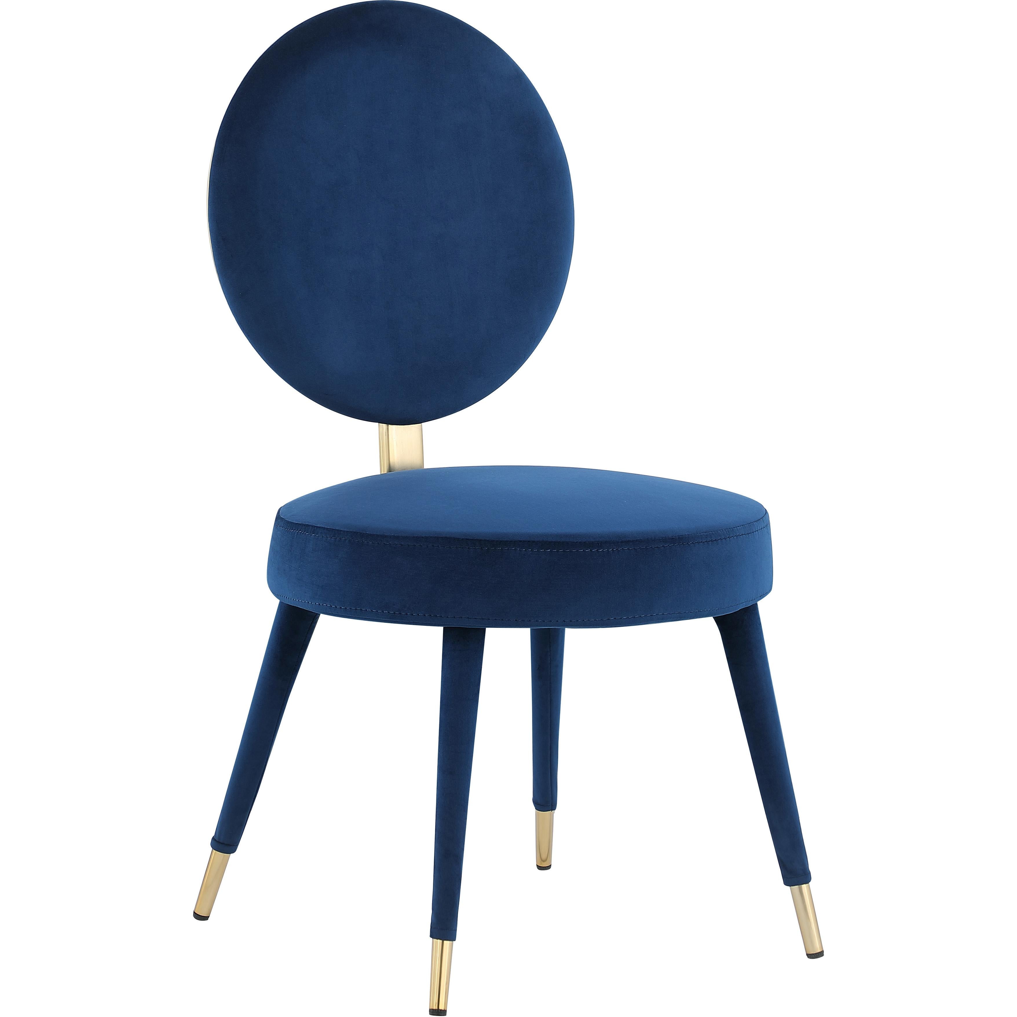 Meridian Brandy Navy Velvet Dining Chair