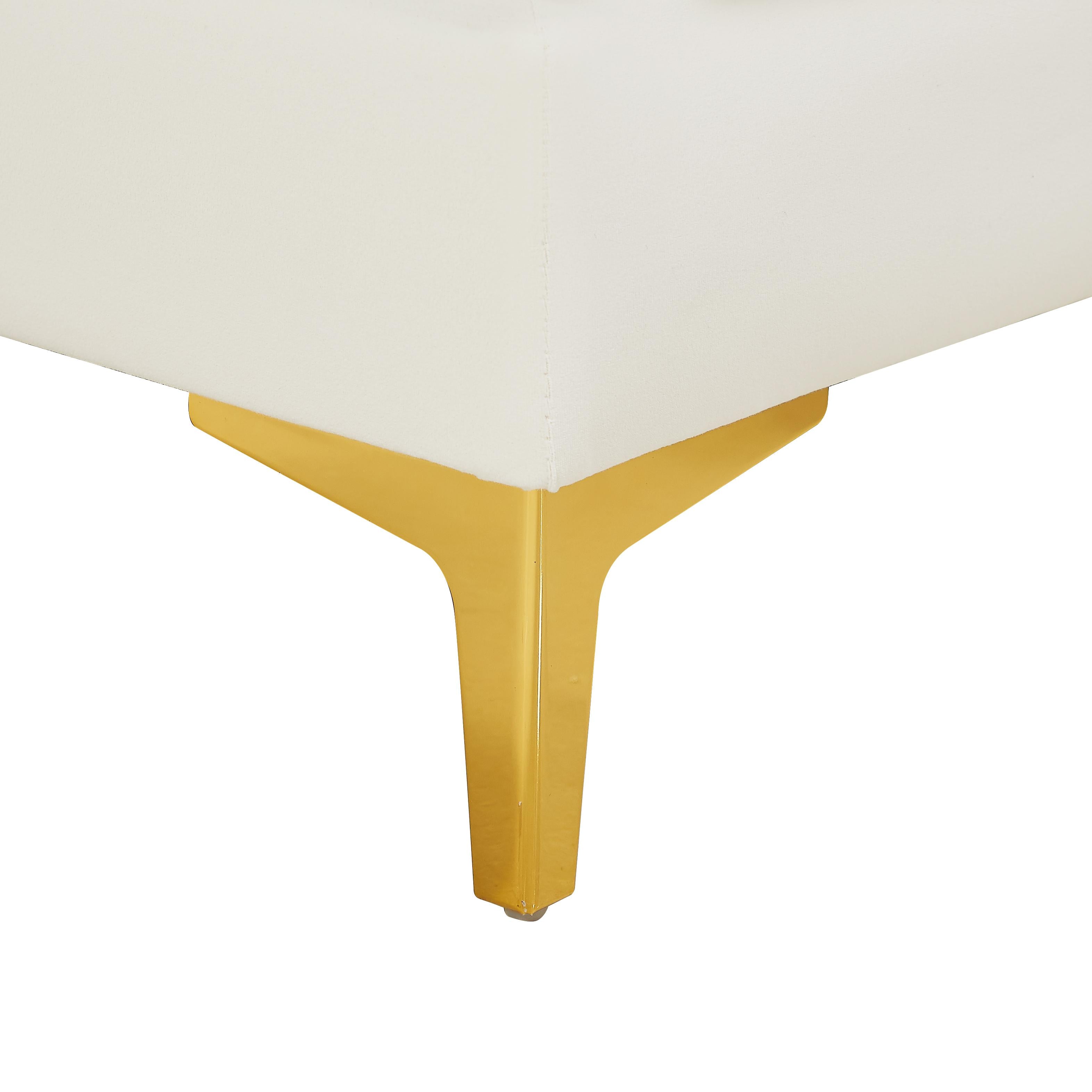 Meridian Alina Cream Velvet Corner Chair