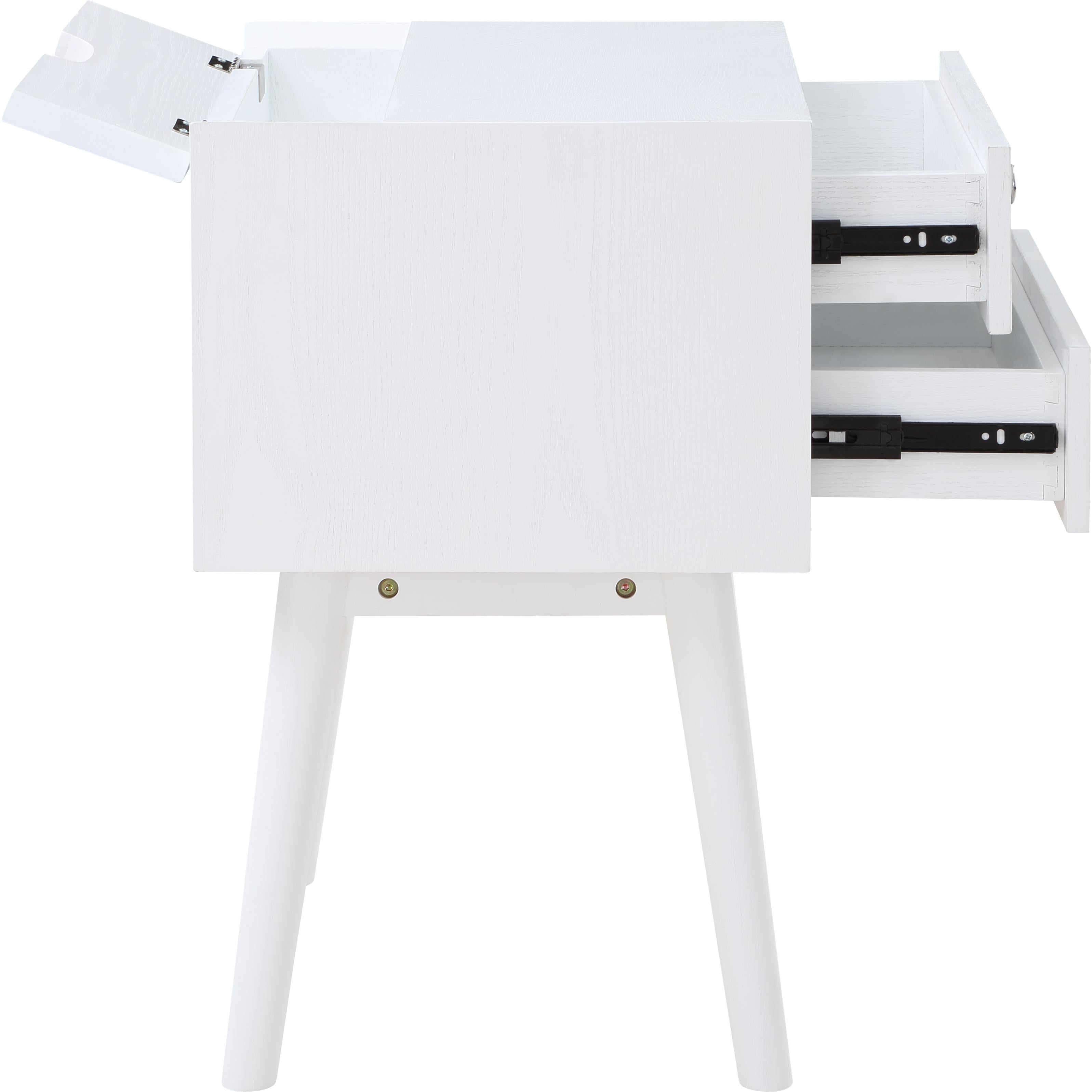 Meridian Teddy White Night Stand