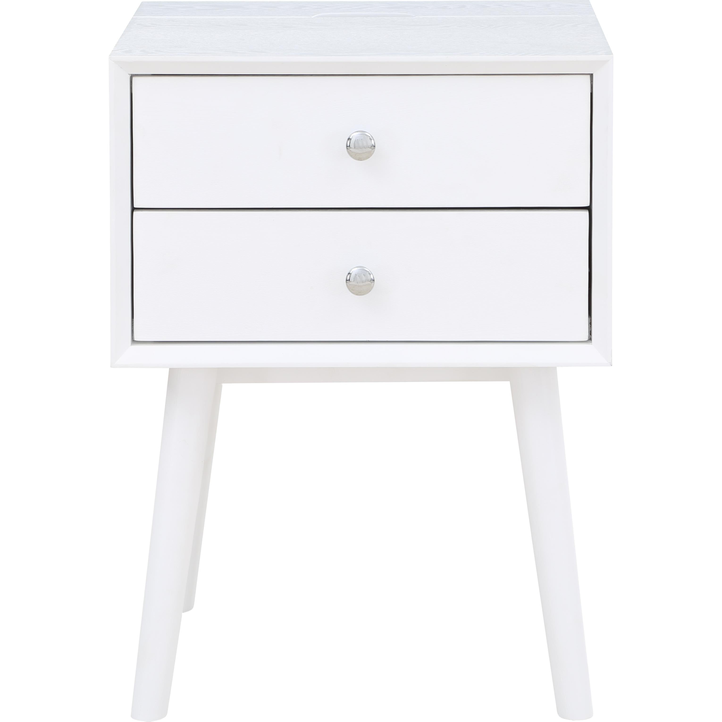 Meridian Teddy White Night Stand