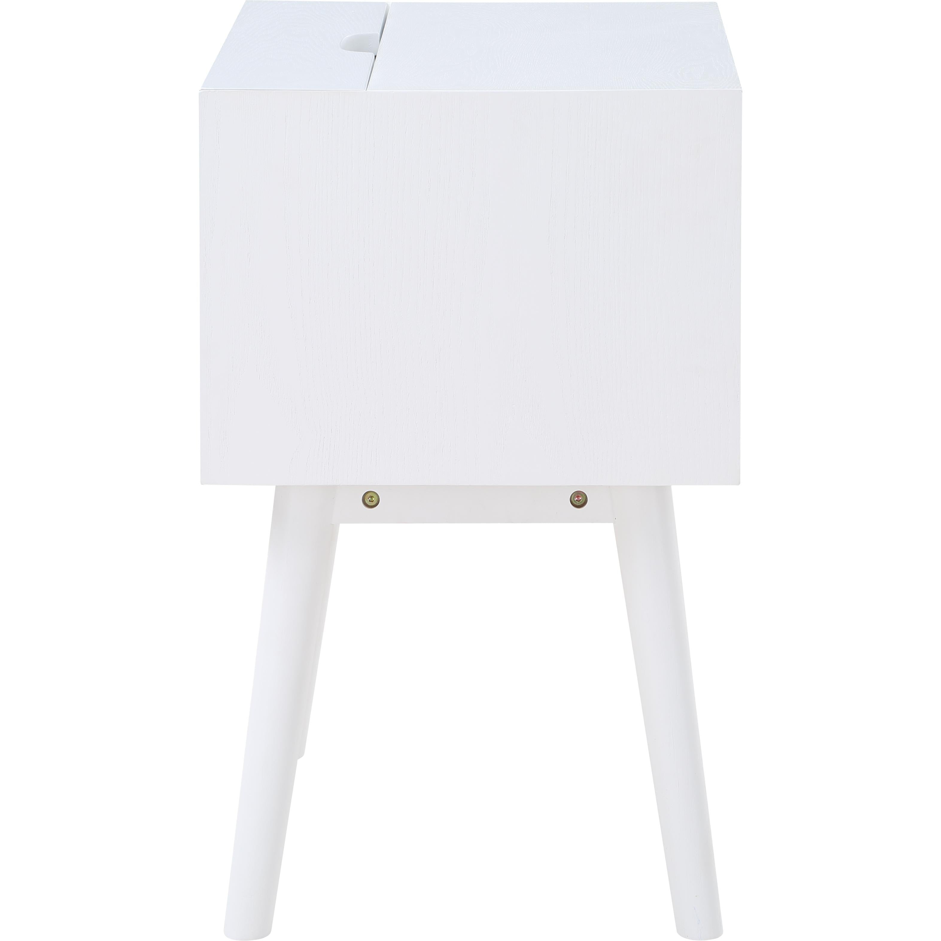 Meridian Teddy White Night Stand