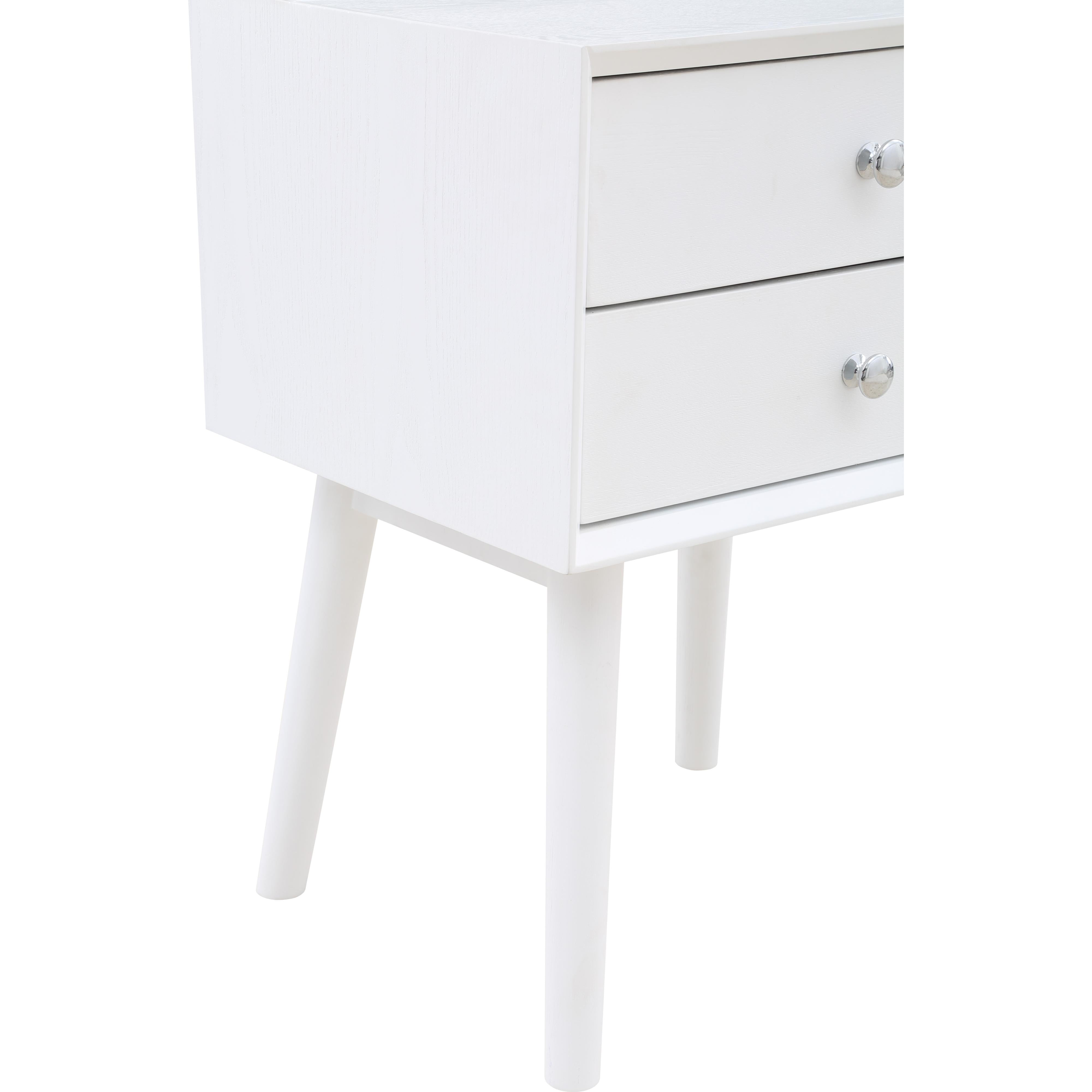 Meridian Teddy White Night Stand