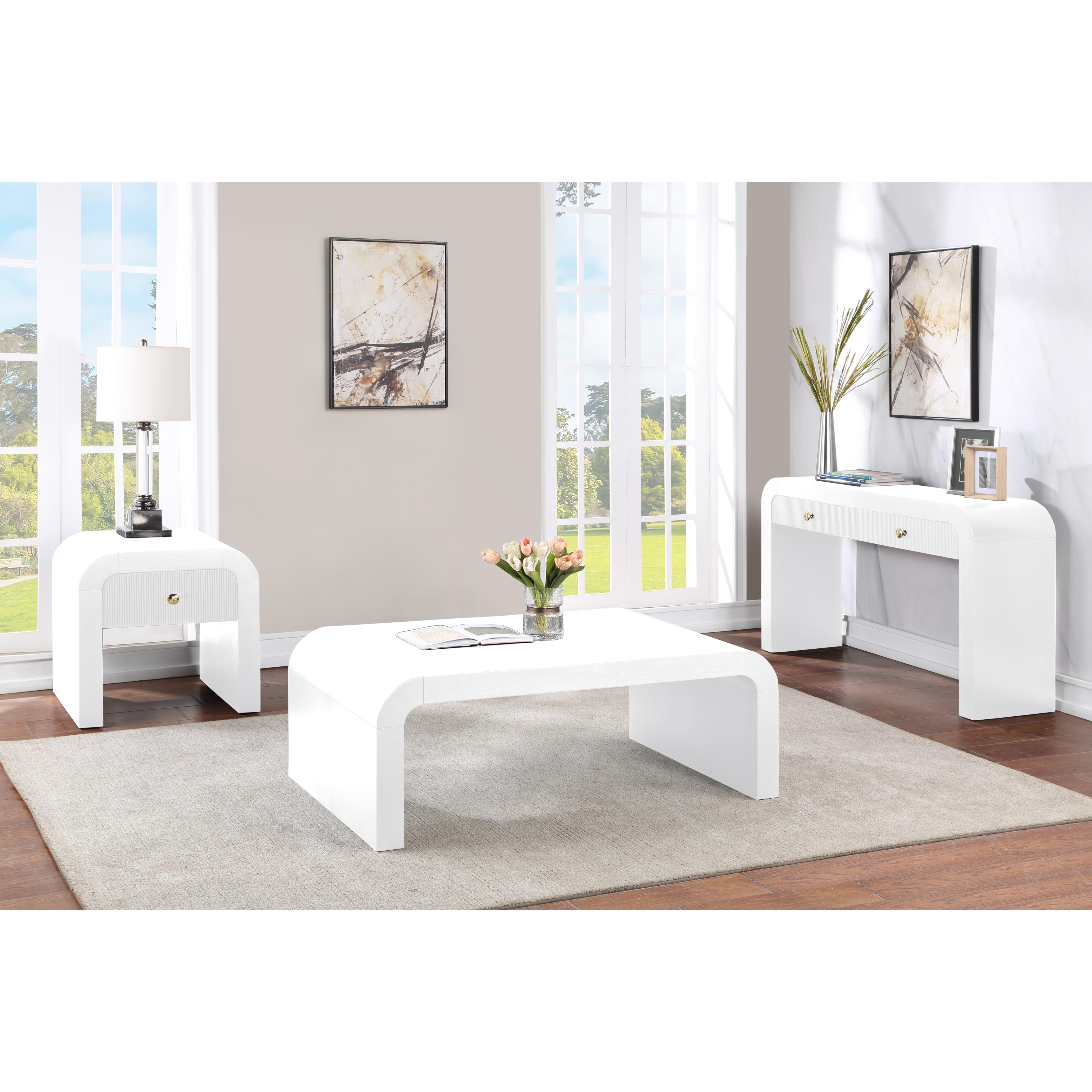 Meridian Artisto White Coffee Table